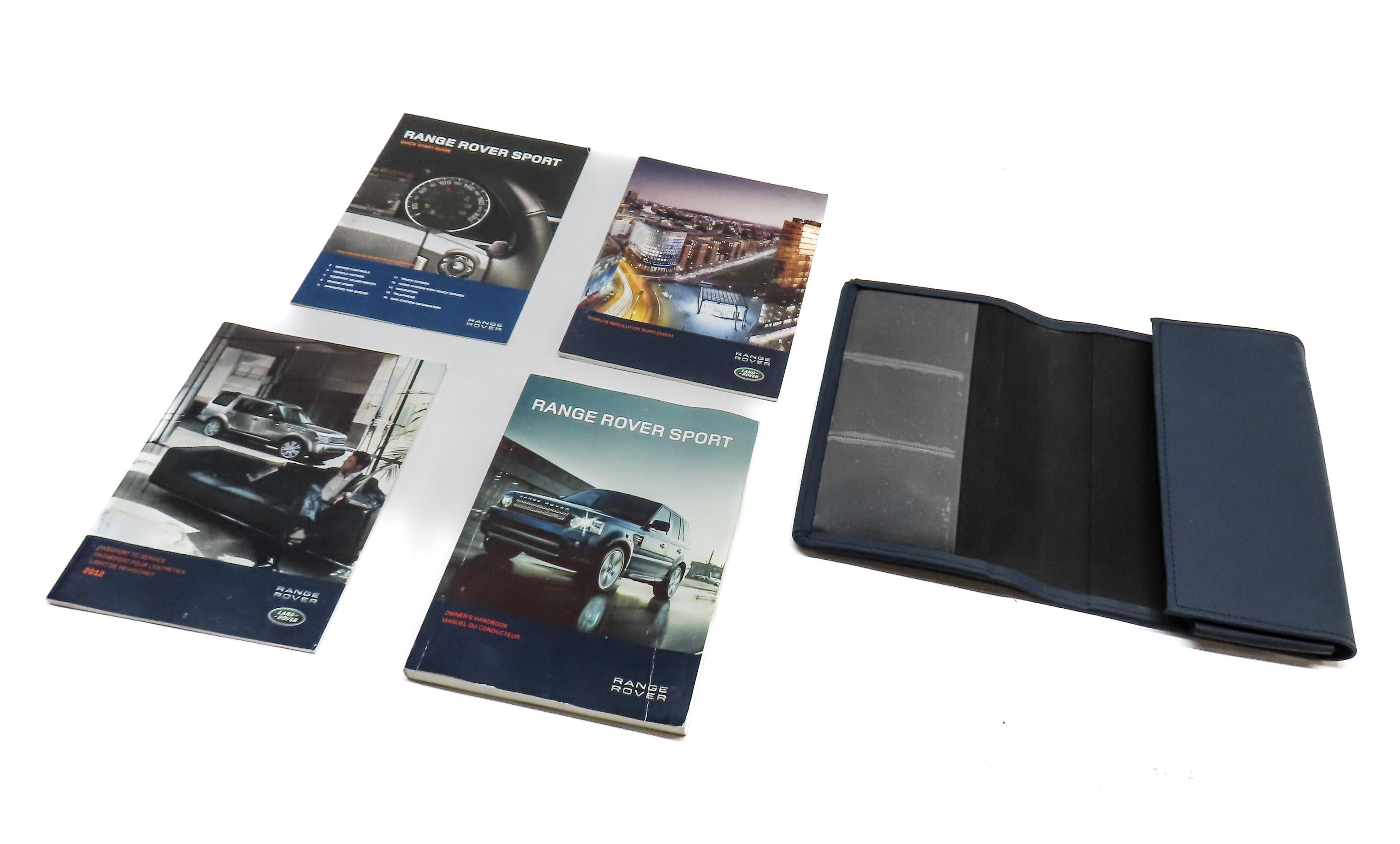 2012 RANGE ROVER SPORT (L320) OWNERS MANUAL BOOK BOOKLET GUIDE SET w/ CASE — exact item pictured