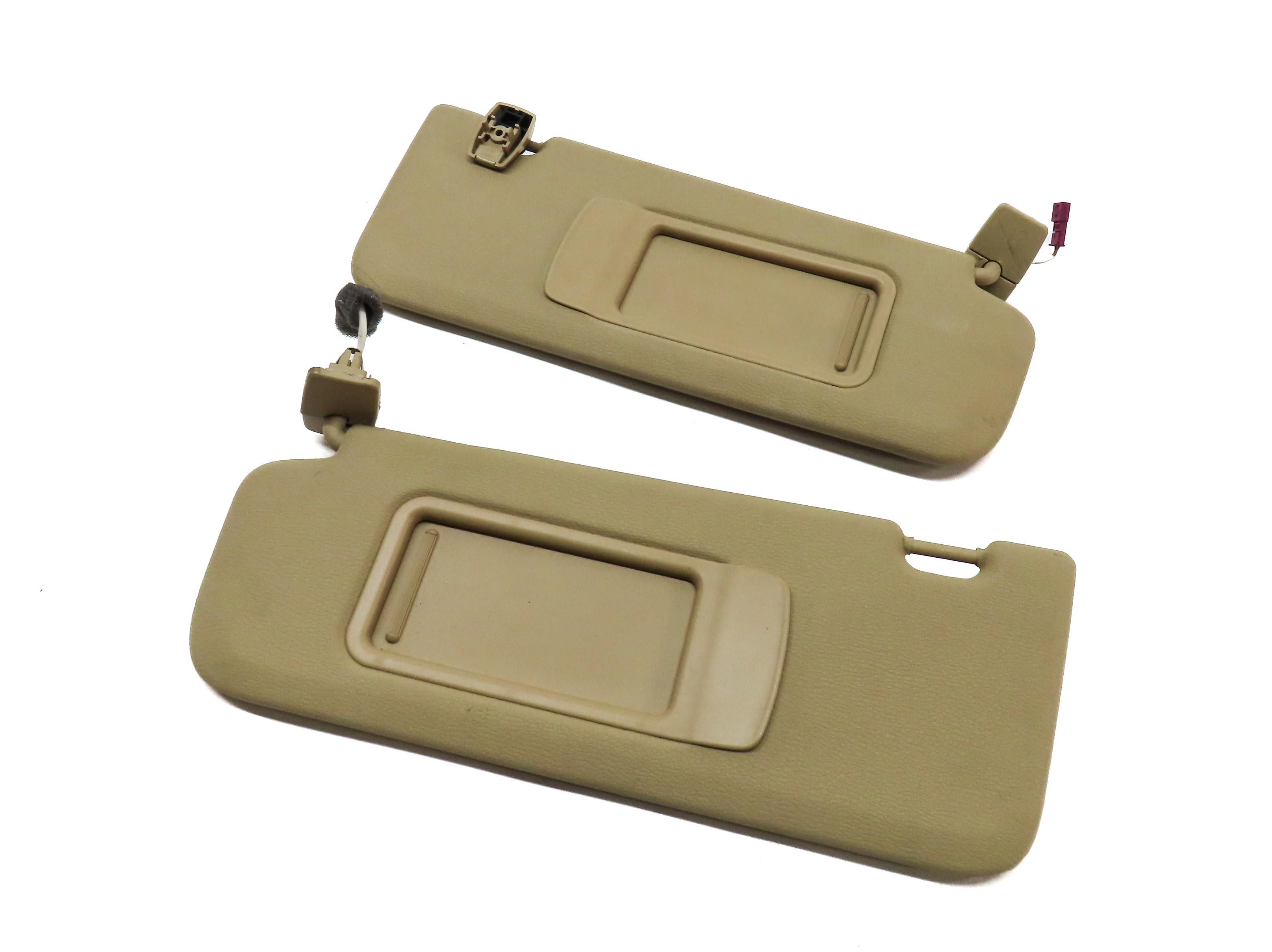 2011-2018 BMW X3 X4 (F25 F26) FRONT LEFT & RIGHT SUNVISOR SHADE SET (BEIGE) — exact item pictured