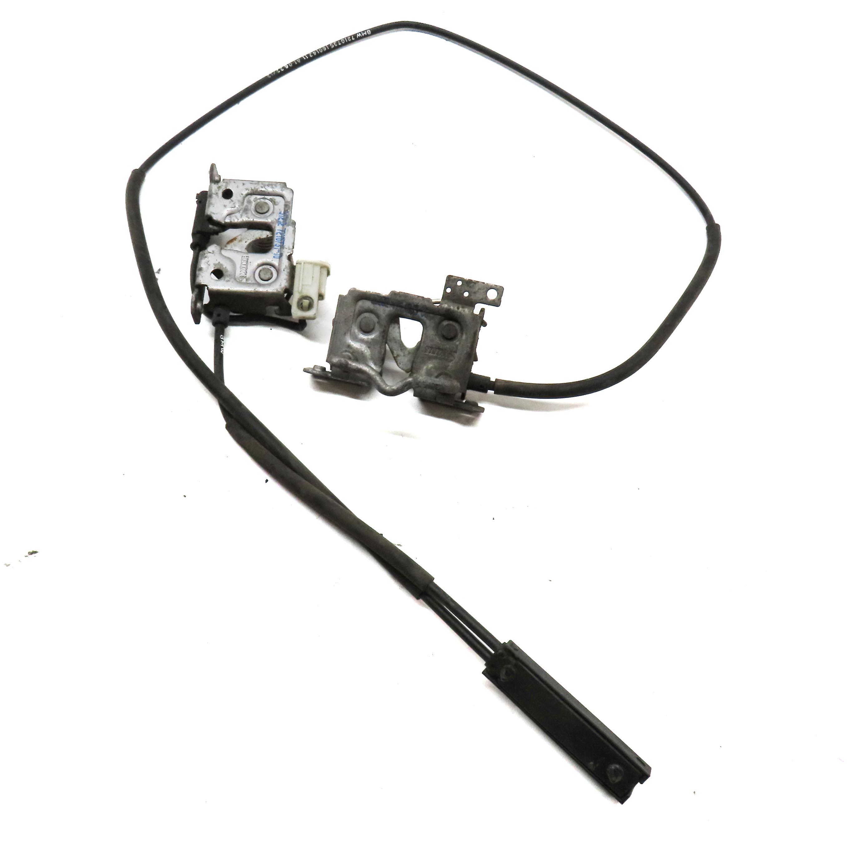 2013 BMW X3 (F25) LEFT & RIGHT HOOD LATCH LOCK ACTUATOR SET 2 w/ CABLE 7210731 — exact item pictured