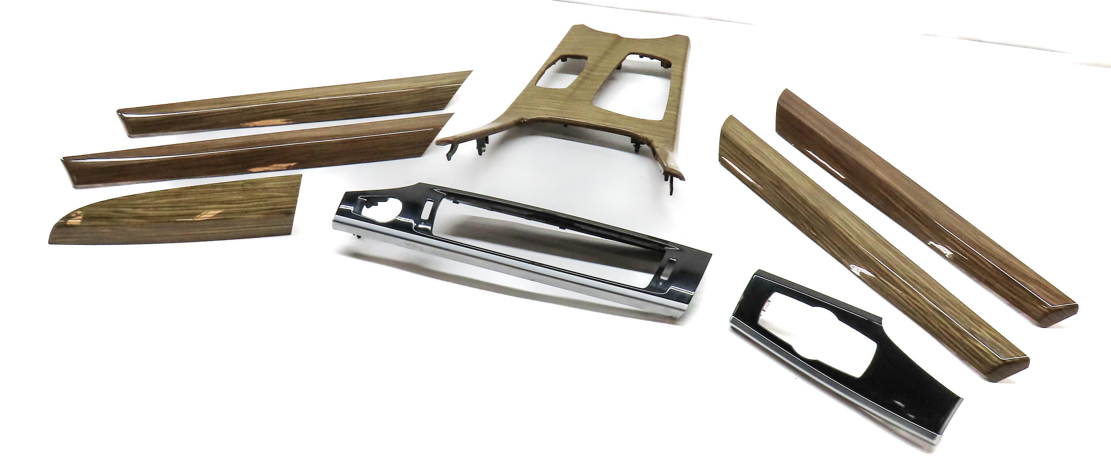 2014 BMW X3 (F25) FRONT REAR LEFT RIGHT DOOR DASH CONSOLE SIENA WOOD TRIM SET 8 — exact item pictured