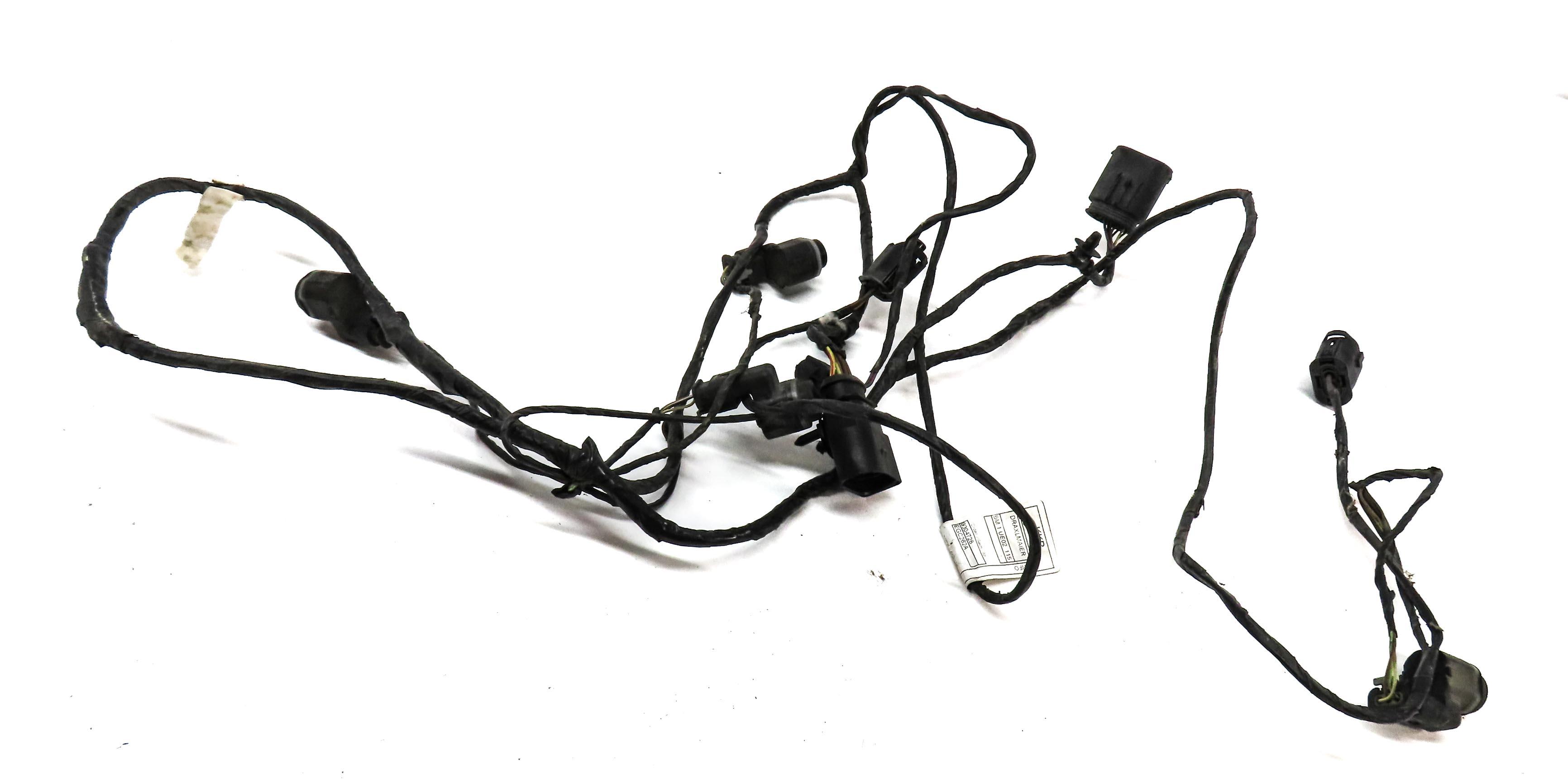 2014 BMW X3 (F25) FRONT PARK ASSIST PDC SENSOR SET4 (BLACK) w/ WIRE HARNESS — exact item pictured