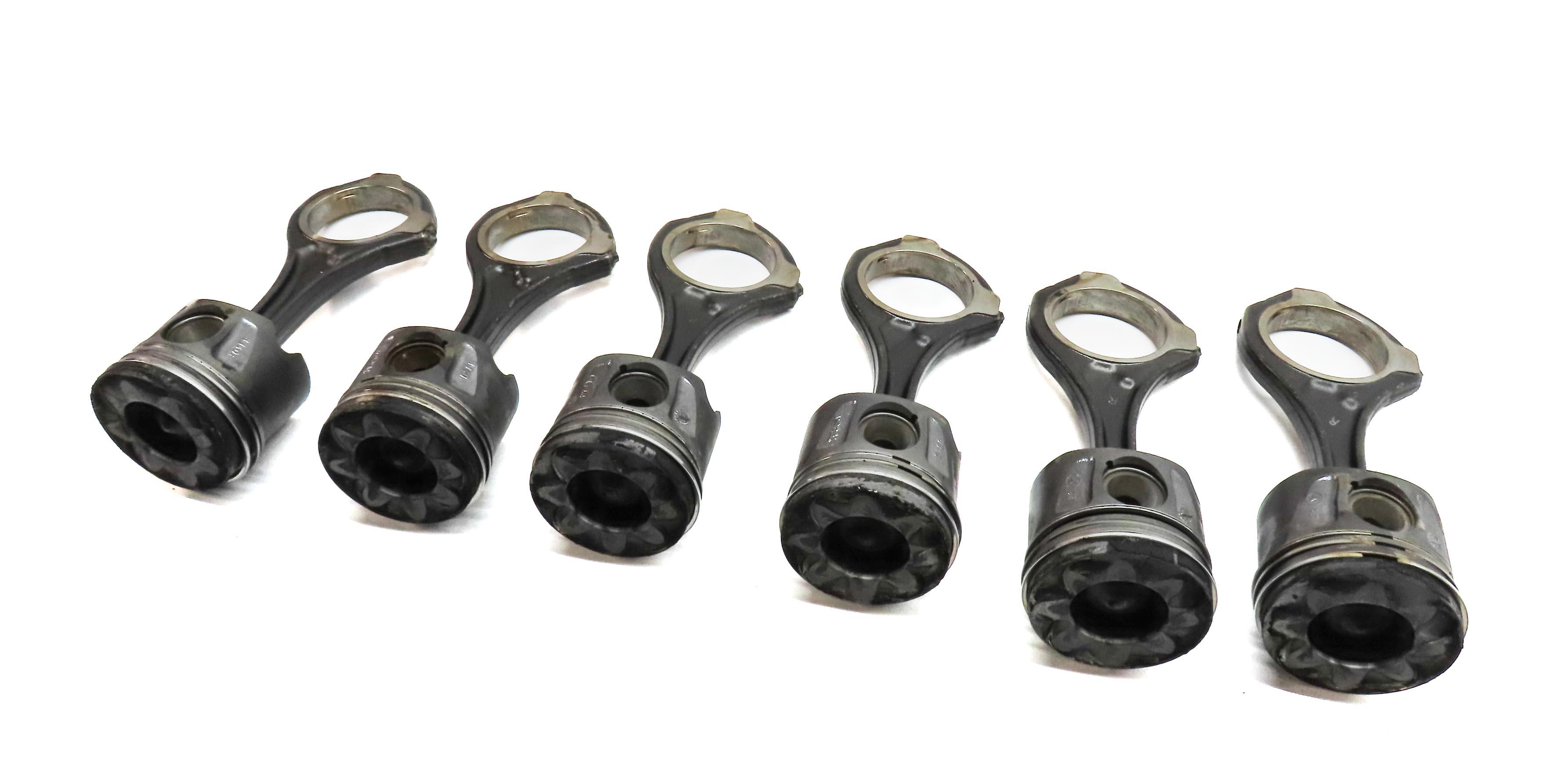 07-08 MERCEDES GL320 ML320 R320 (W164 X164) 3.0L OM642 DIESEL PISTON & ROD SET 6 — exact item pictured
