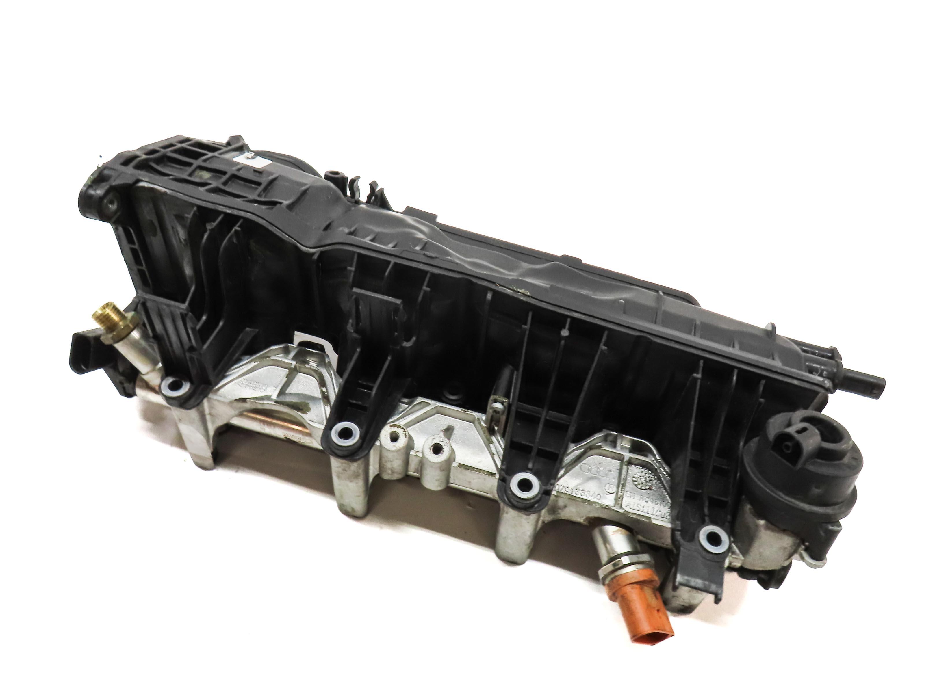13-15 AUDI A8 S6 S7 S8 (C7 4G8 D4 4H) 4.0L ENGINE - LEFT LOWER INTAKE MANIFOLD — exact item pictured