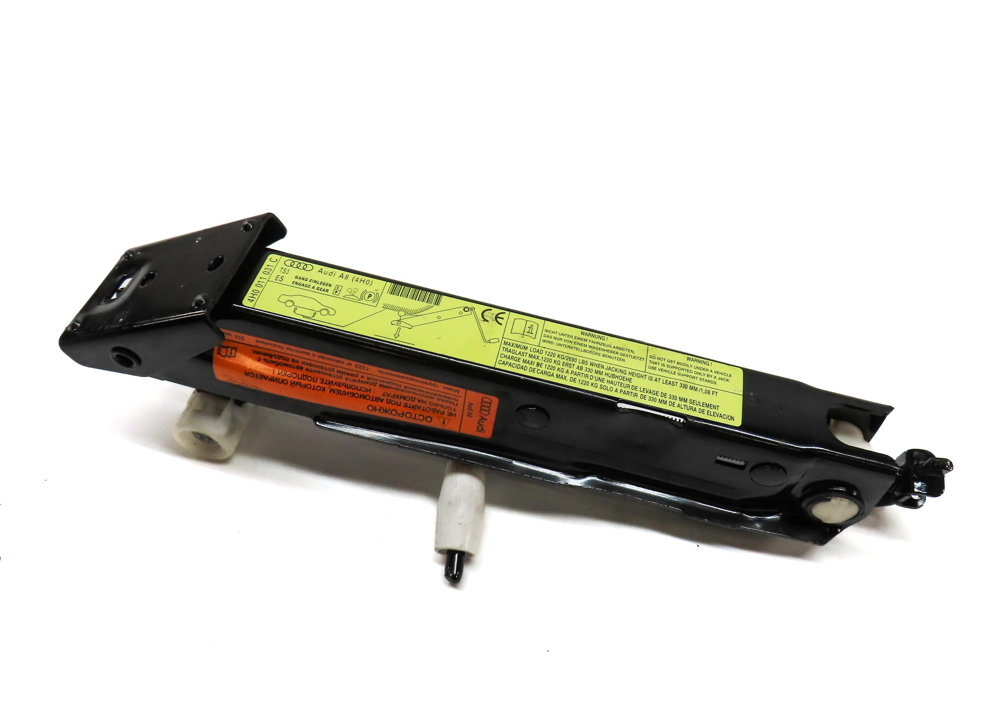 2011-2018 AUDI A8 S8 (D4 4H) EMERGENCY SPARE TIRE SCISSOR JACK w/ HANDLE — exact item pictured