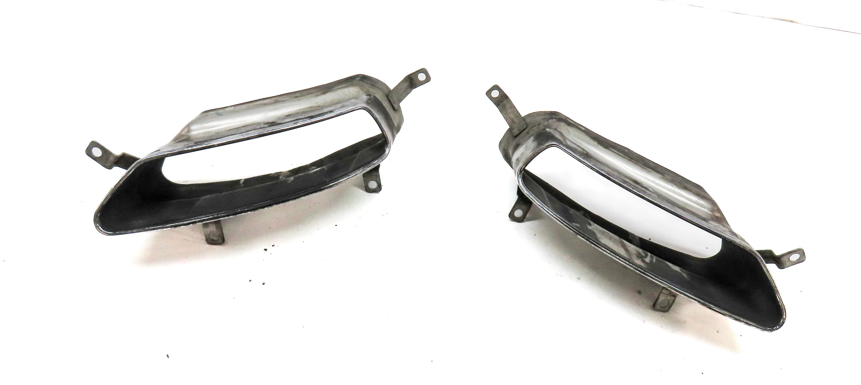 2013 AUDI A8 D4 4H 4.0L CEUA ENGINE REAR LEFT & RIGHT EXHAUST MUFFLER TIP SET 2 — exact item pictured