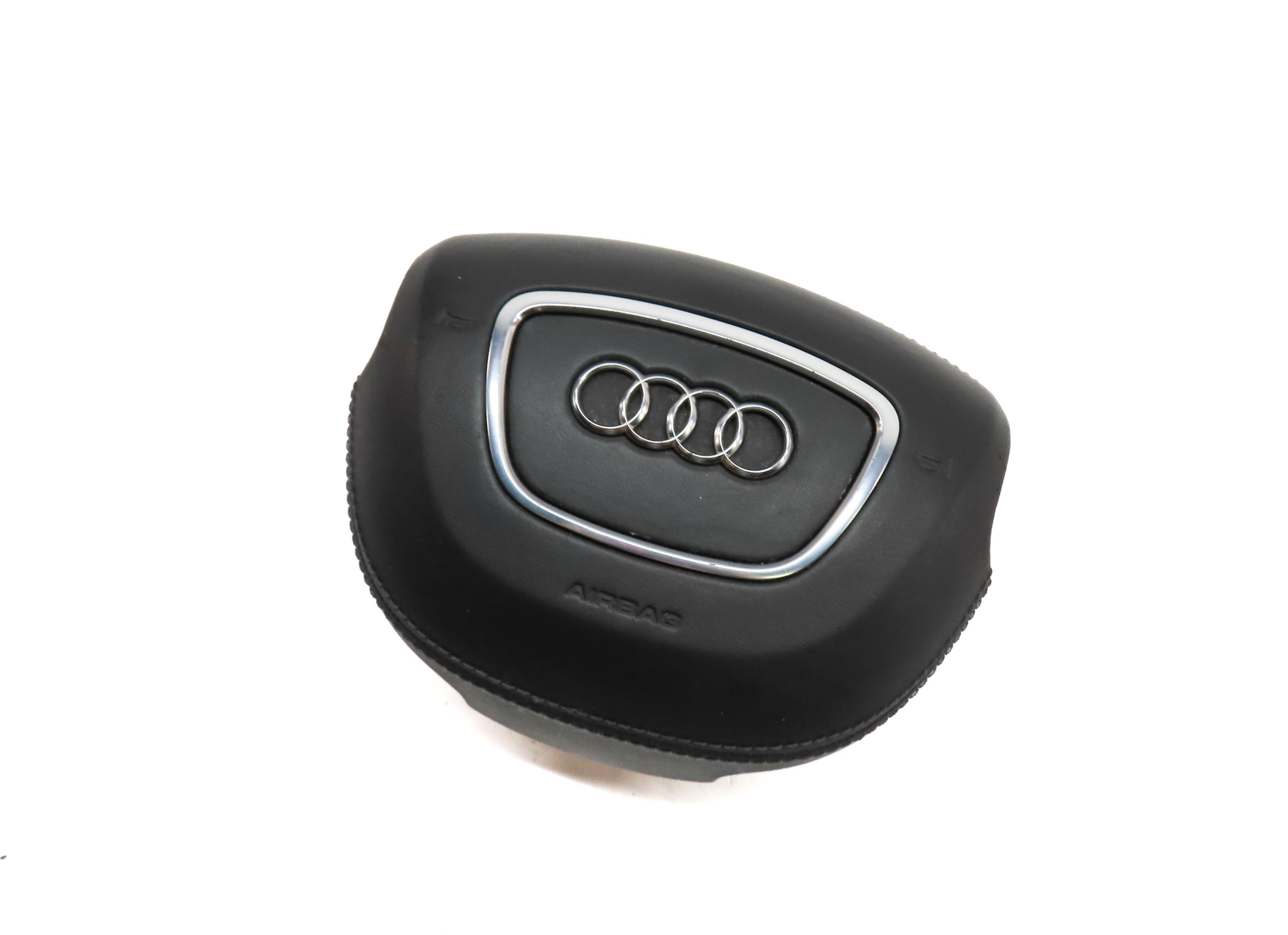 13-16 AUDI A8 (13-14 S8) D4 4H STEERING WHEEL AIRBAG AIR BAG (NON-SPORT) (BLACK) — exact item pictured
