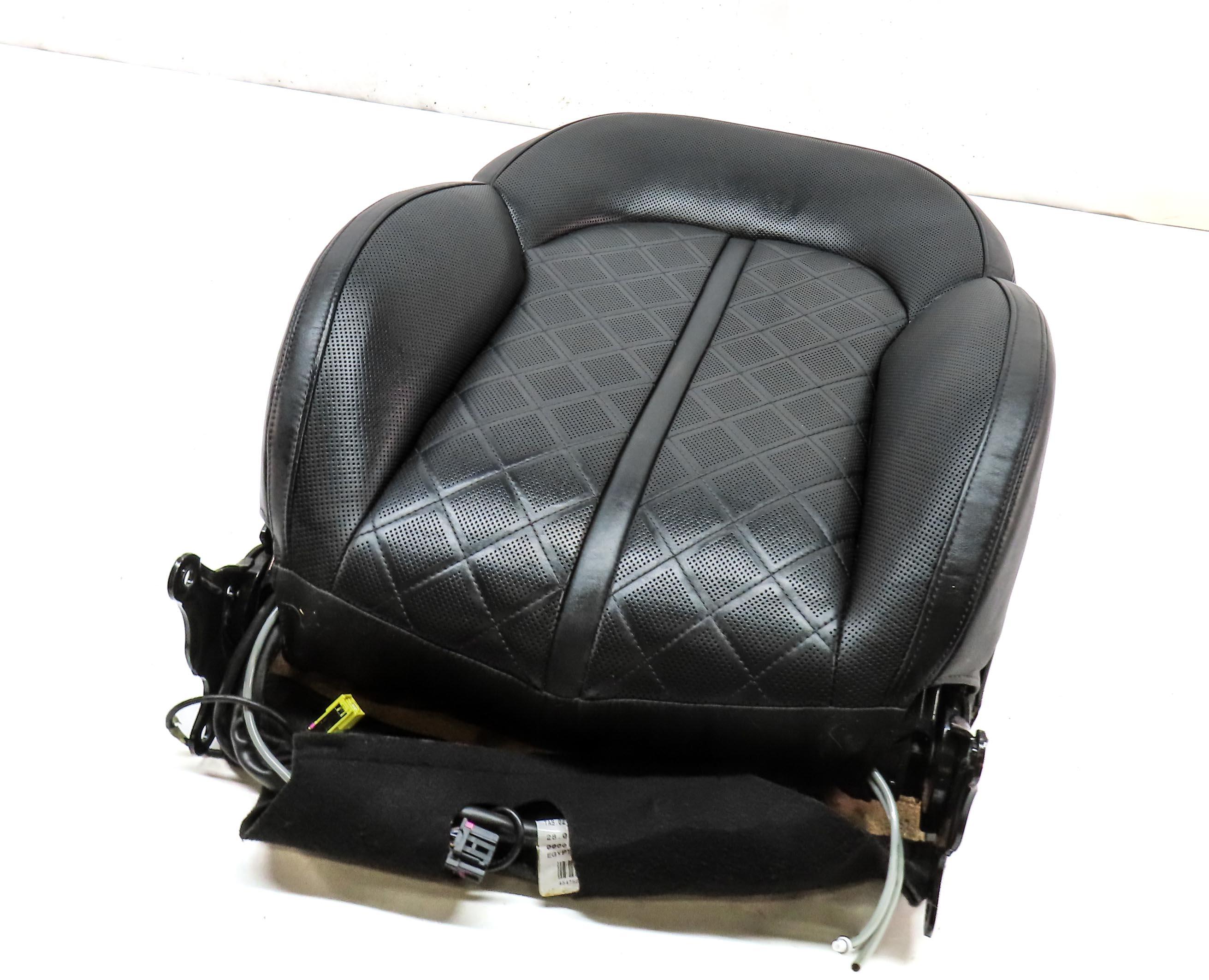 2013 AUDI A8 D4 4H FRONT RIGHT UPPER HEAT COOL MASSAGE SPORT SEAT CUSHION BLACK — exact item pictured
