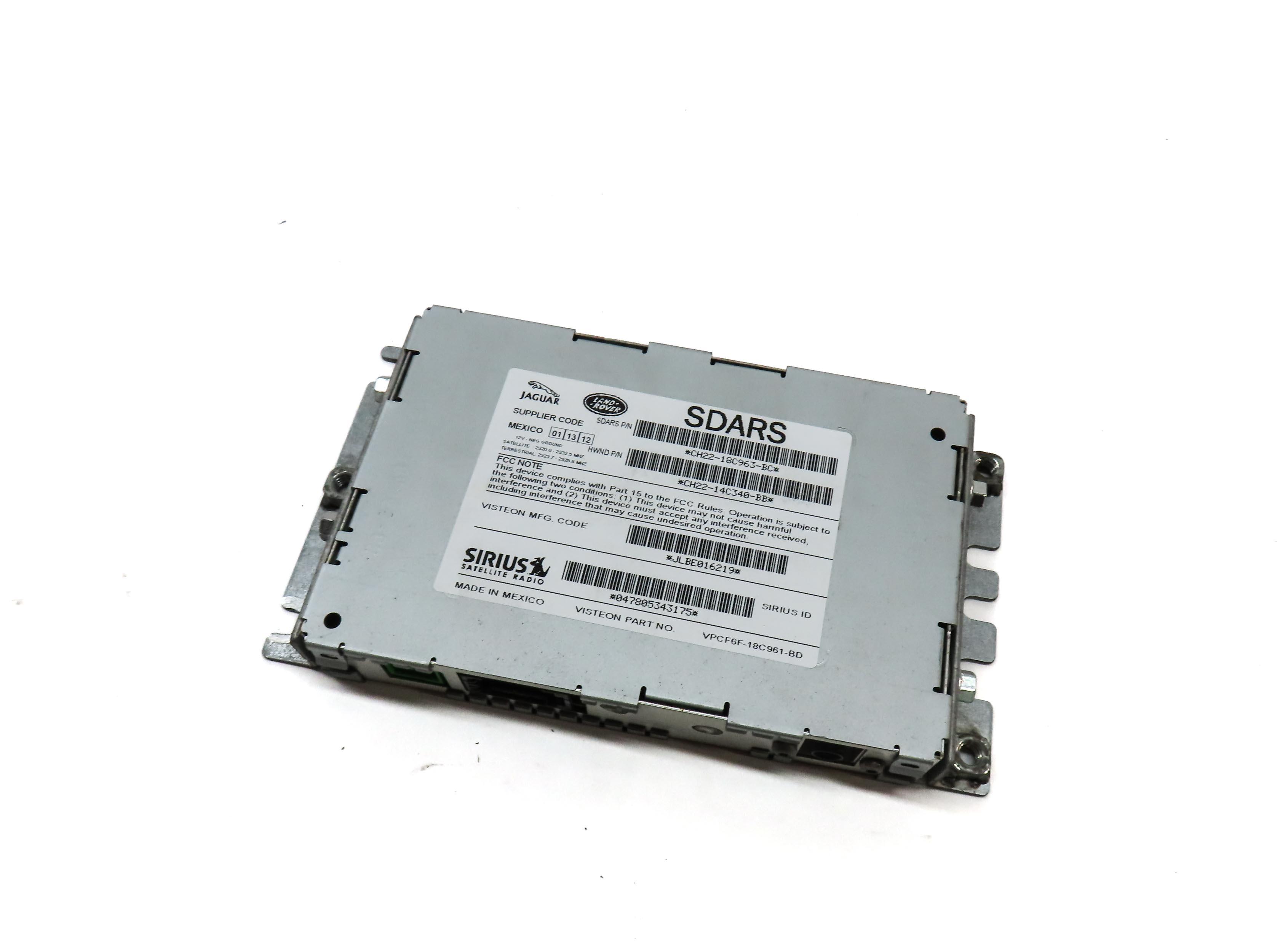 2012 RANGE ROVER EVOQUE (L538) SIRIUS SATELLITE RADIO RECEIVER CONTROL MODULE — exact item pictured