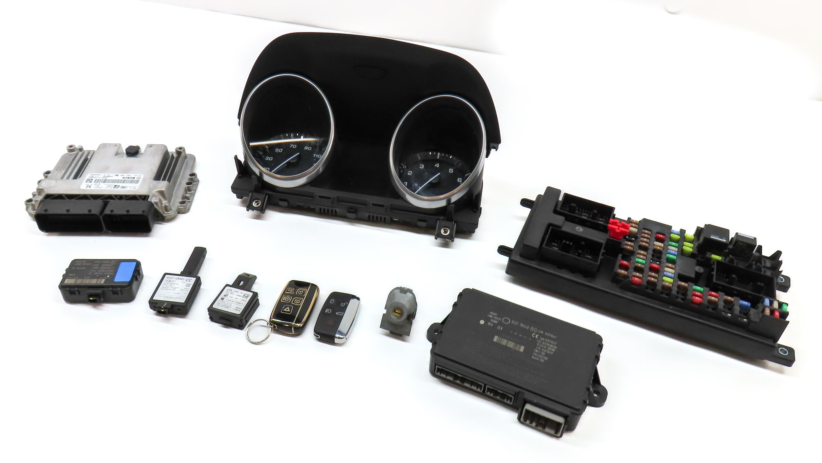 2012 RANGE ROVER EVOQUE L538 2.0L ENGINE ECM ECM BCM IMMOBILIZER MODULE KEY SET — exact item pictured
