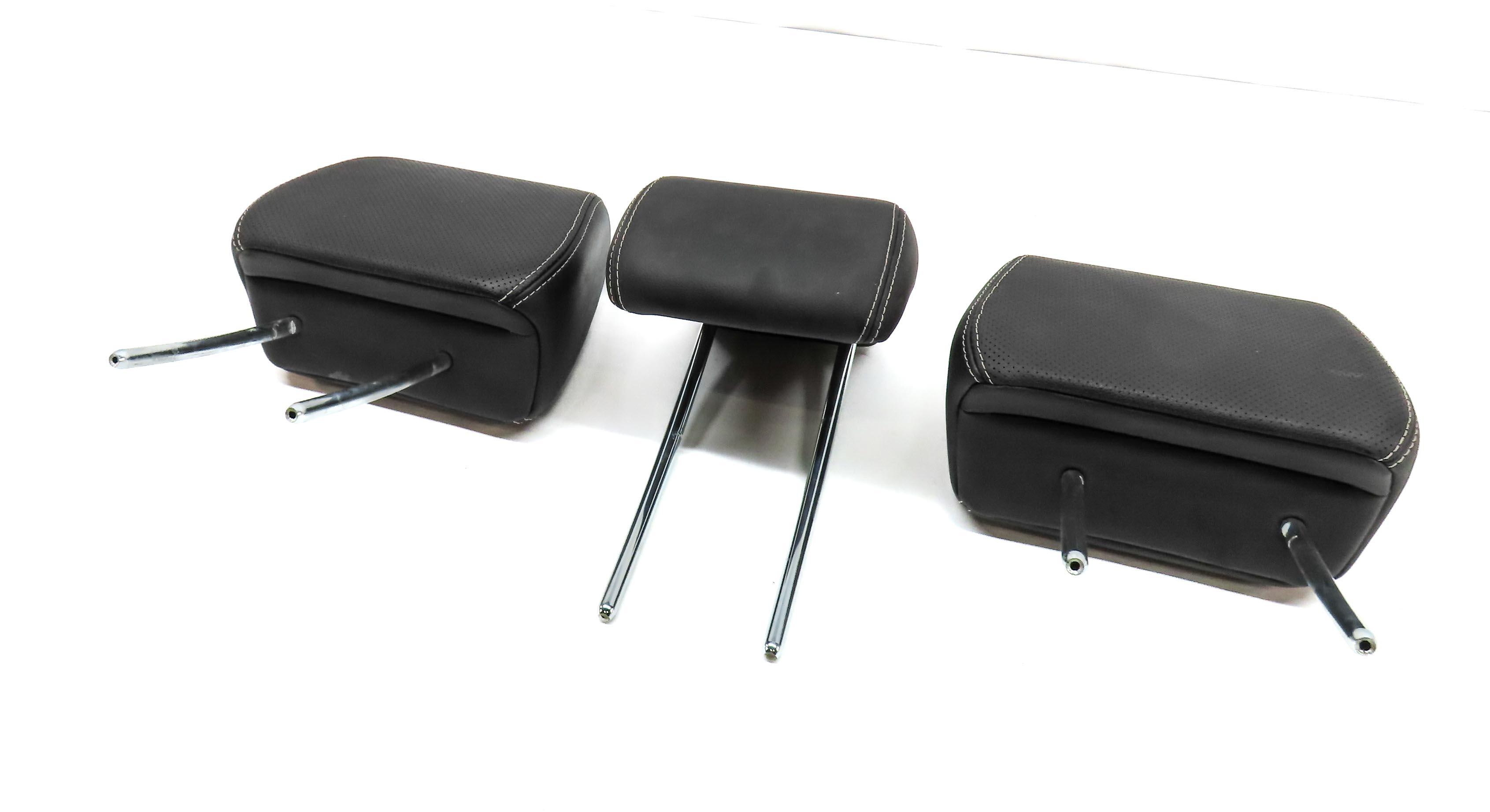 12-19 RANGE ROVER EVOQUE (L538) REAR LEFT RIGHT CENTER HEADREST SET3 EBONY BLACK — exact item pictured