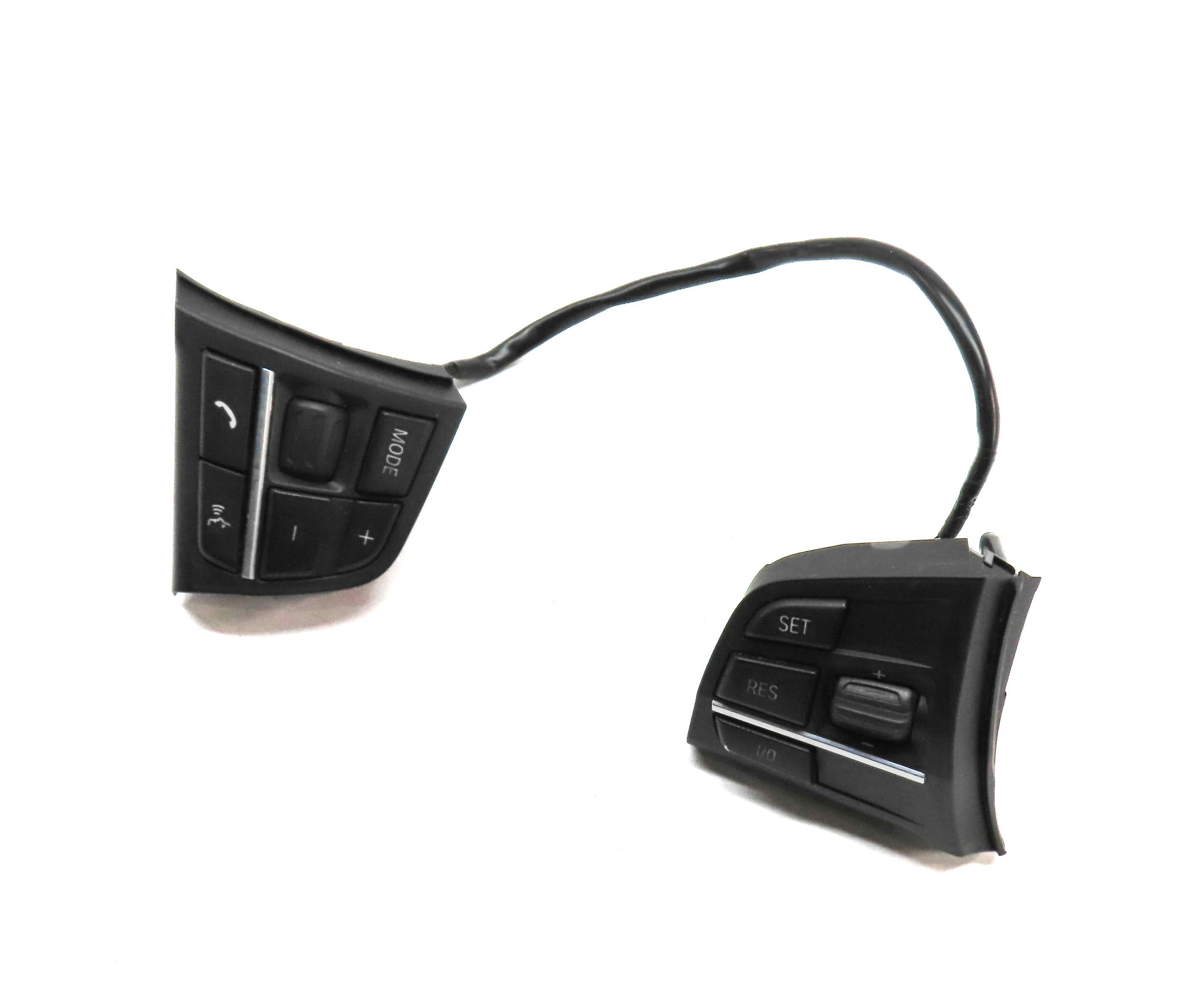 2011 BMW 750i (F01) STEERING WHEEL LEFT & RIGHT SWITCH BUTTON SET 2 (BLACK) — exact item pictured