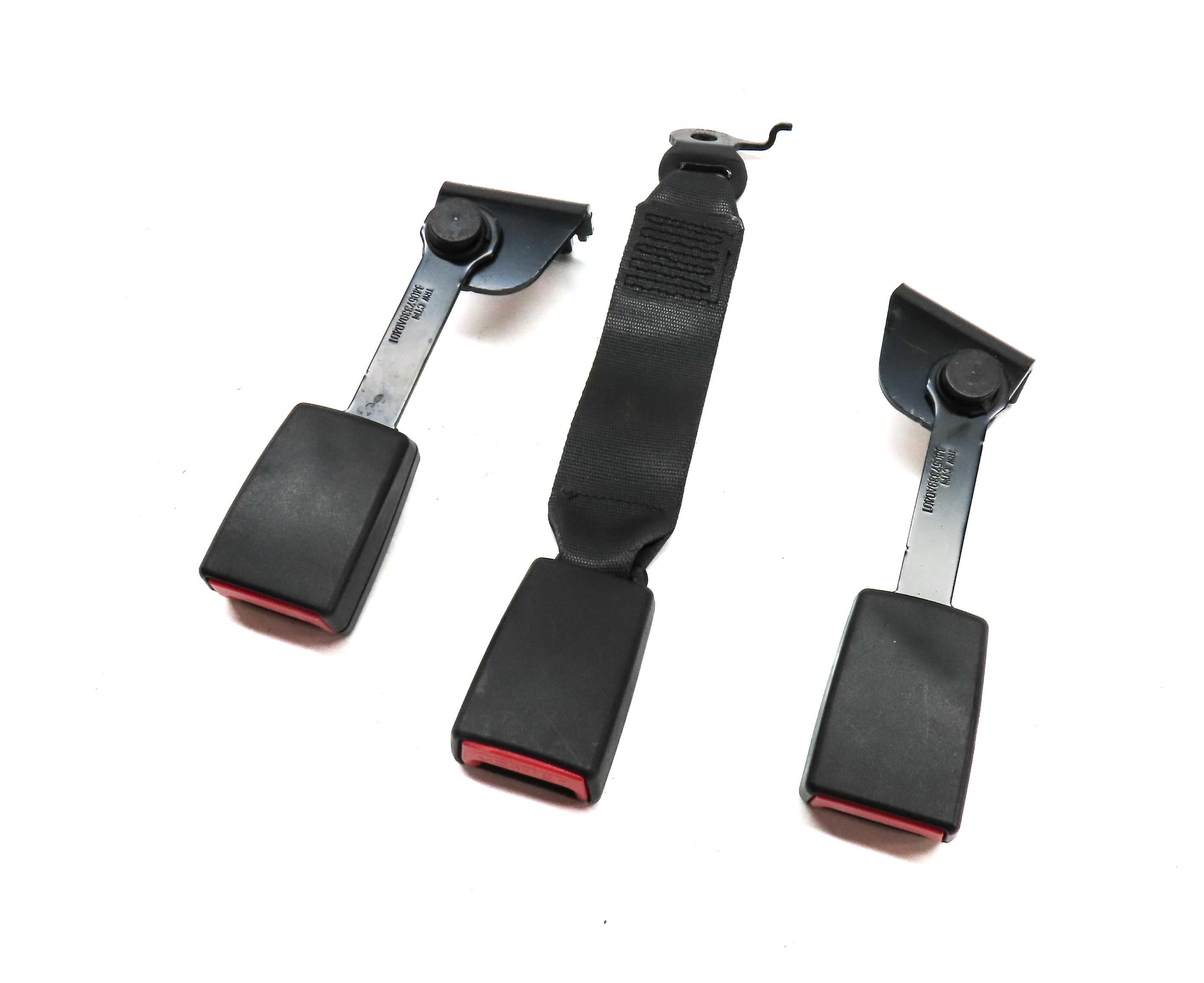 2011 BMW 750i (F01) REAR LEFT RIGHT & CENTER SEATBELT BUCKLE RECEIVER SET 3 — exact item pictured