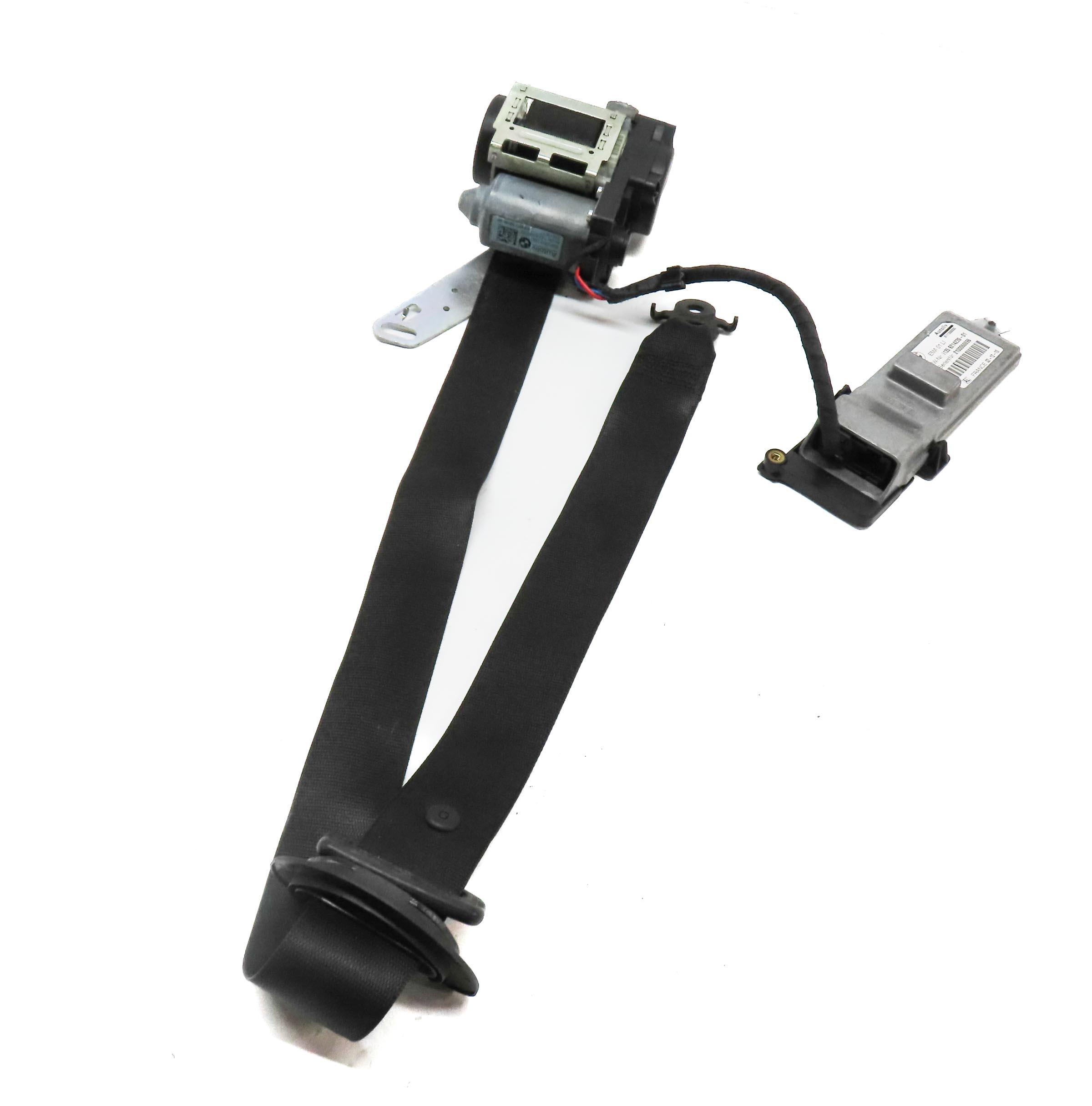 09-12 BMW 740i 750i 760i B7 (F01) FRONT LEFT DRIVER SEATBELT RETRACTOR (BLACK) — exact item pictured