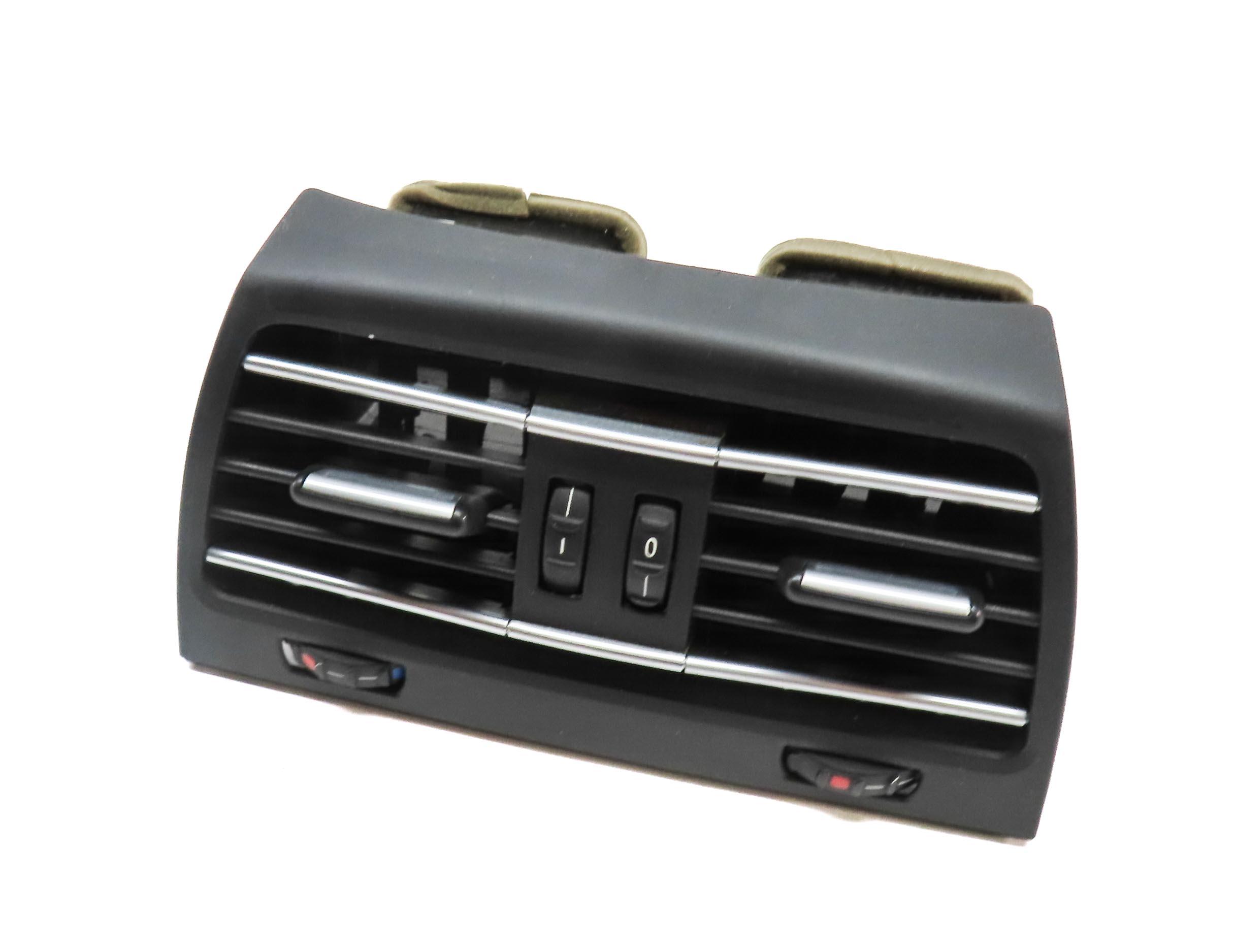 2011 BMW 750i (F01) REAR CENTER CONSOLE HVAC A/C HEATER AIR VENT (BLACK) 9118249 — exact item pictured