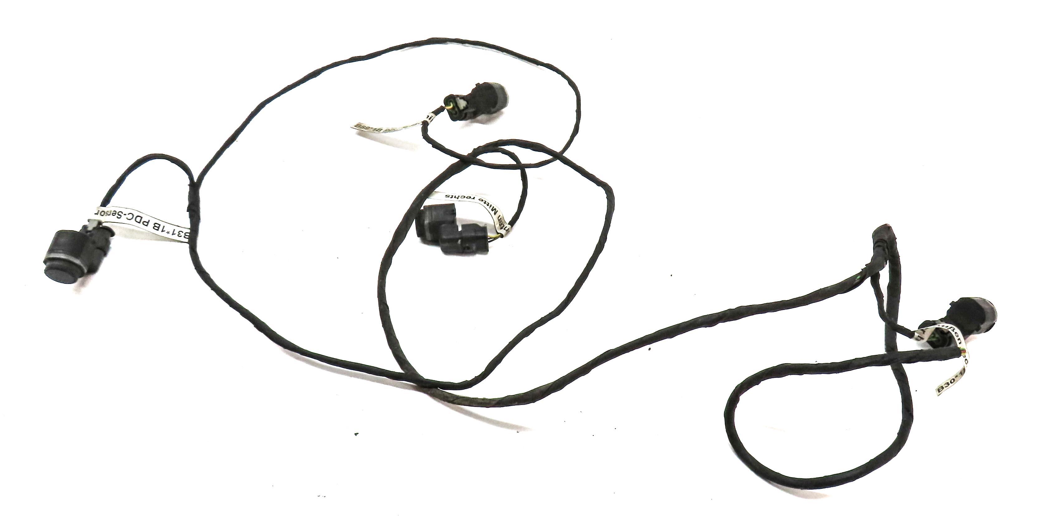 2011 BMW 750i (F01) REAR PARK ASSIST PDC SENSOR SET4 (BLUE) w/ WIRE HARNESS — exact item pictured