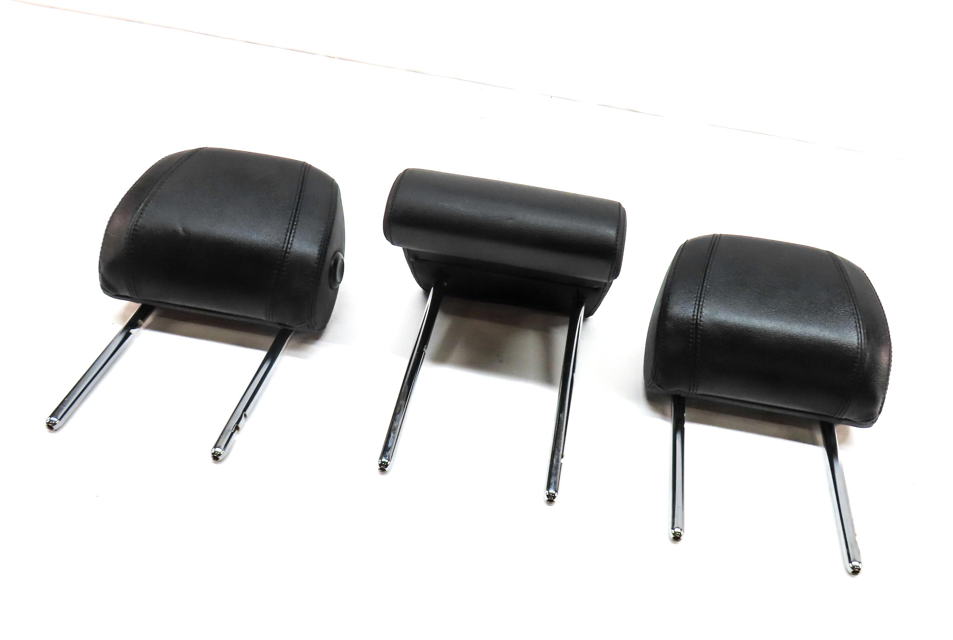 15-19 LAND ROVER DISCOVERY SPORT L550 REAR LEFT RIGHT CENTER HEADREST SET3 BLACK — exact item pictured