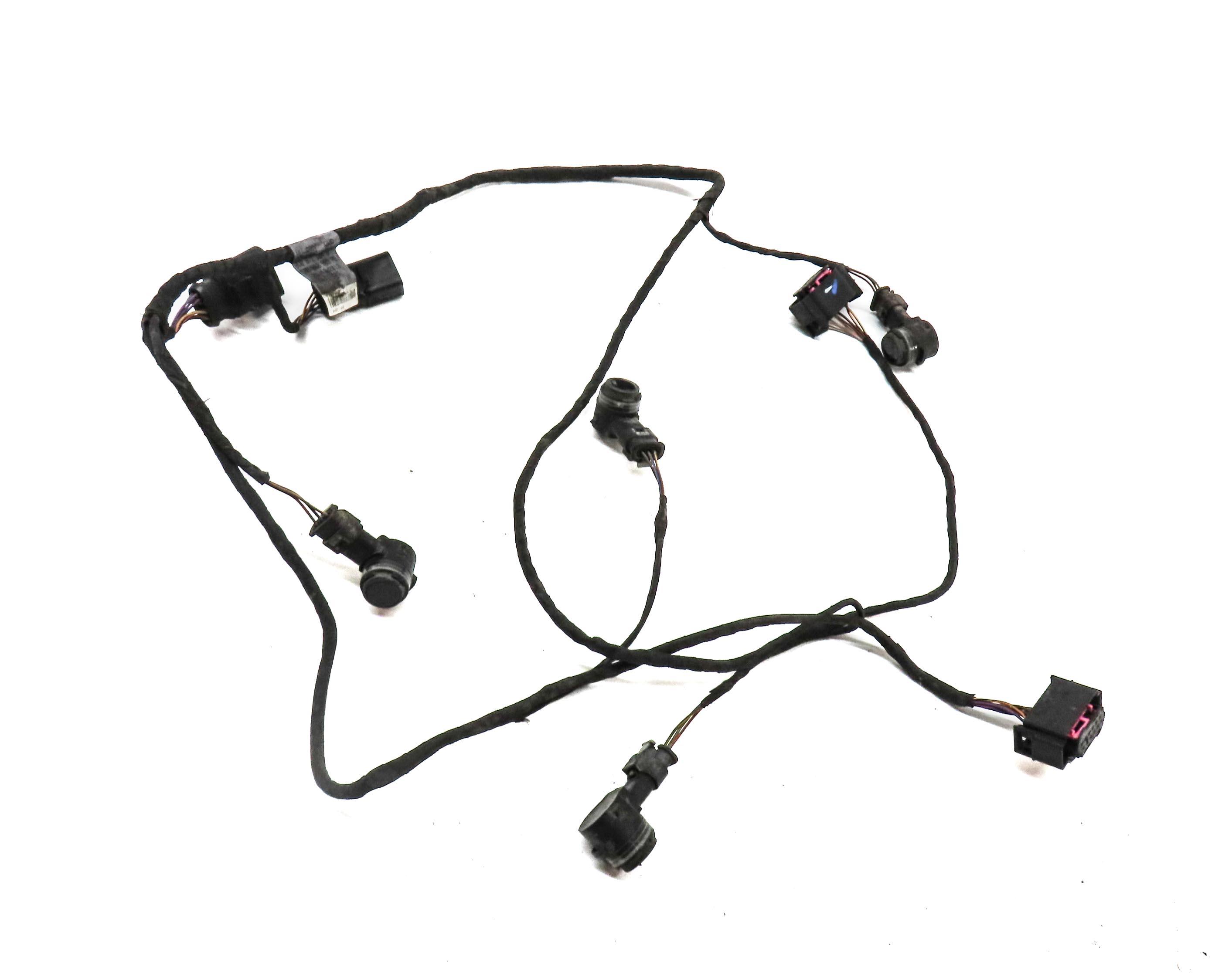 2015 AUDI A3 (8V) REAR PARK ASSIST PDC SENSOR SET4 (BLACK) & WIRE WIRING HARNESS — exact item pictured