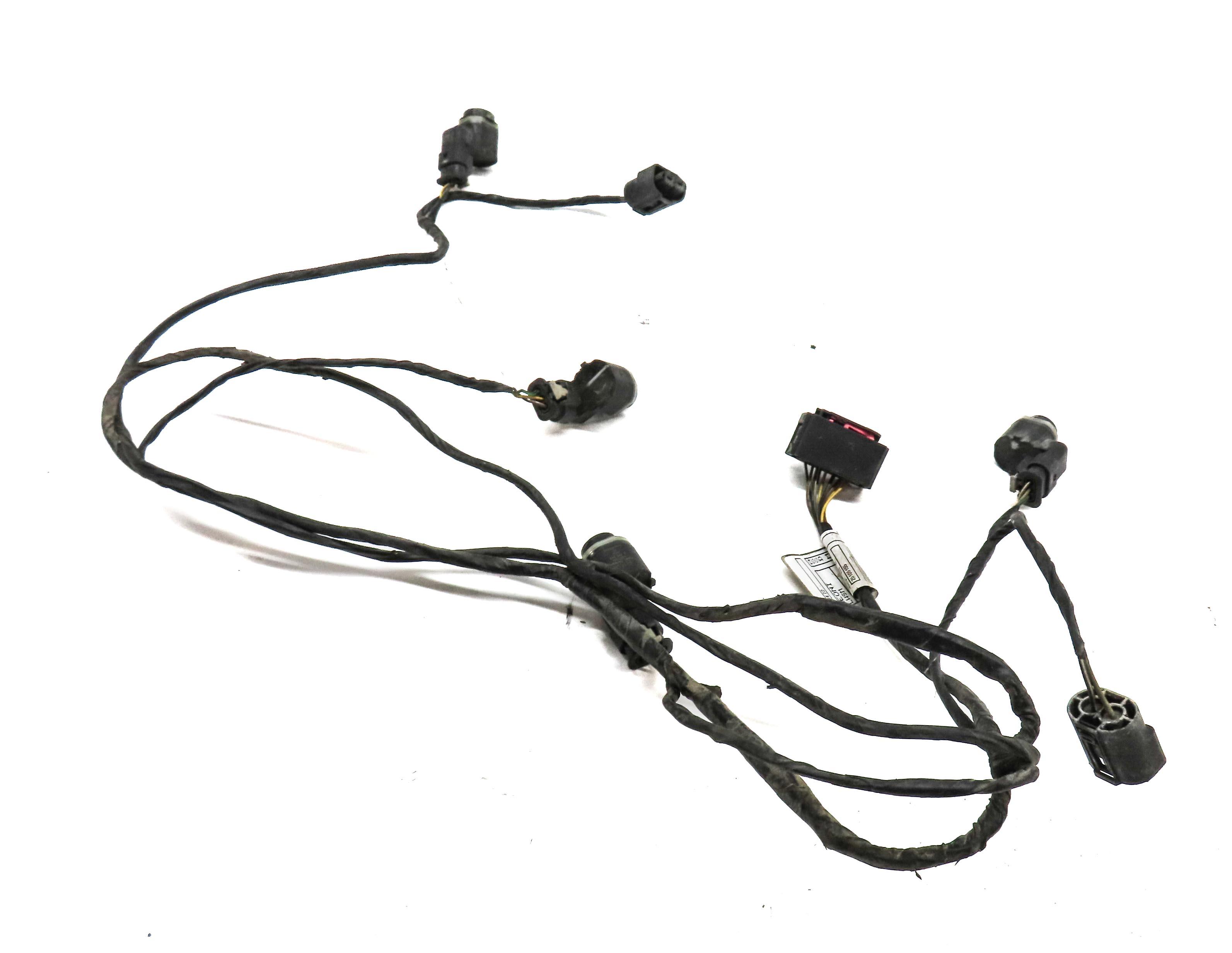 2011 BMW X6 (E71) REAR PDC PARK DISTANCE SENSOR SET w/ HARNESS (BLACK 475) — exact item pictured