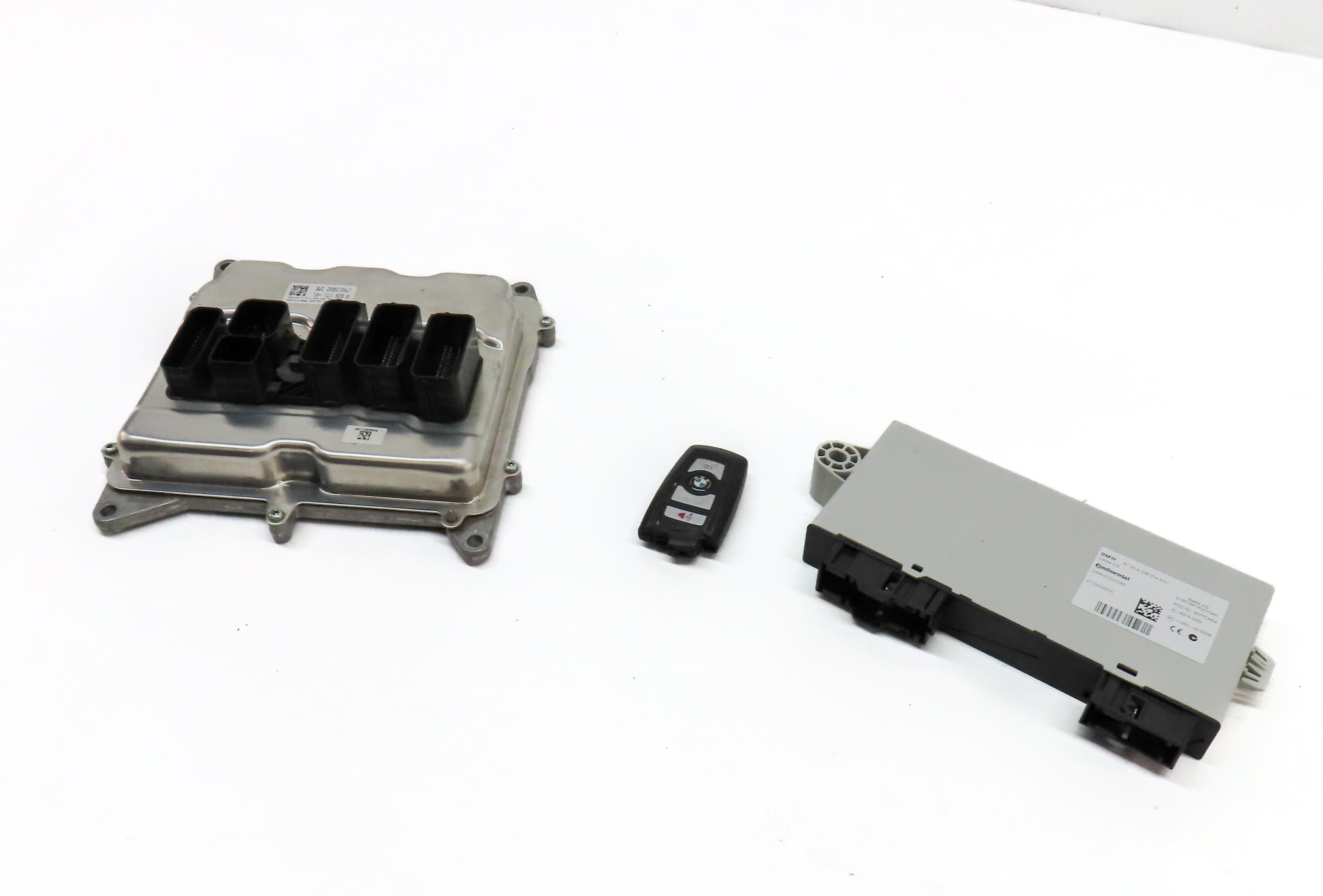 2014 BMW X3 (F25) 2.0L TURBO N20 DME ECU ECM CAS4 BODY ENGINE MODULE & KEY SET 3 — exact item pictured