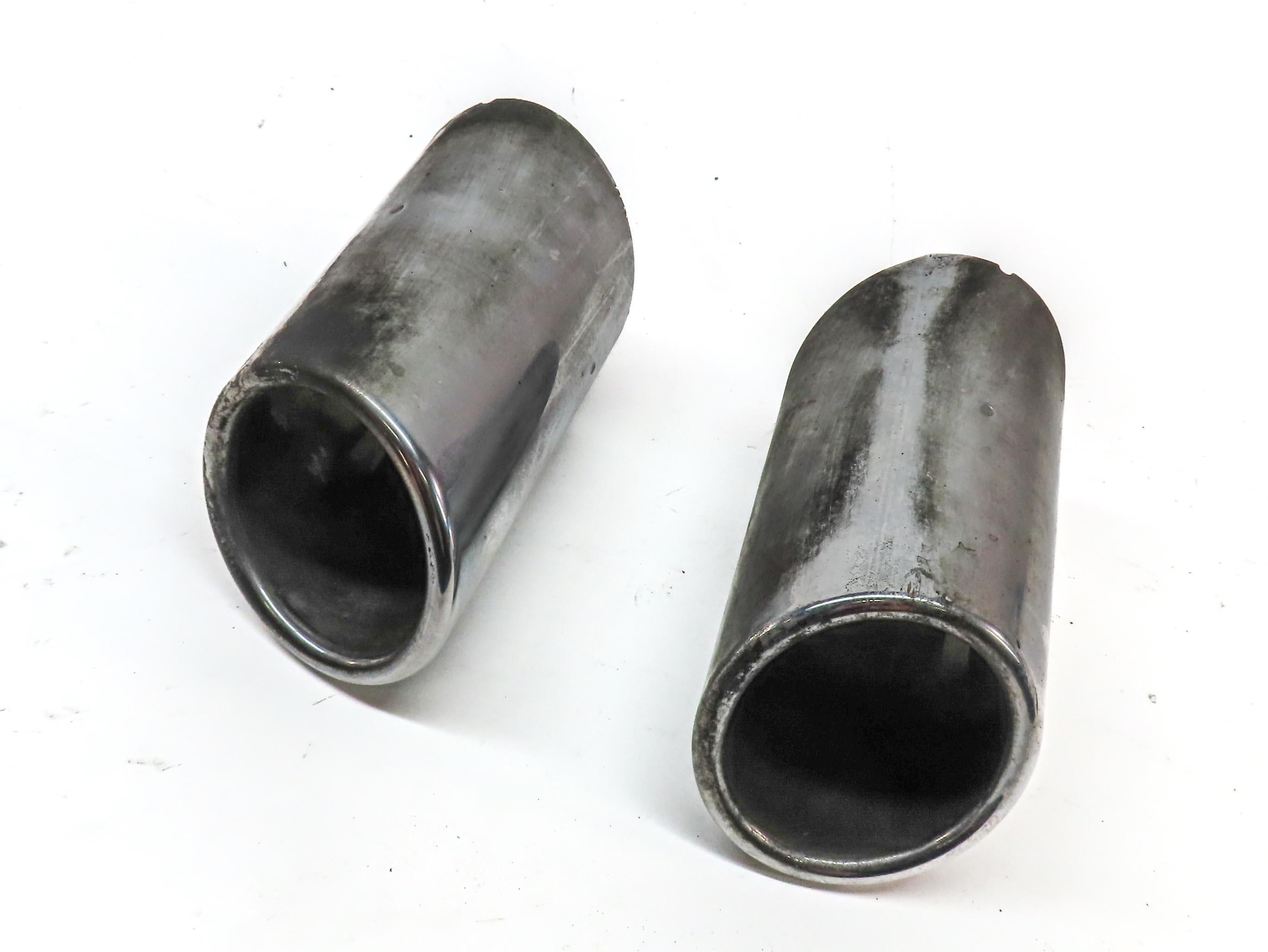 13-18 BMW X3 X4 (F25 F26) 2.0L REAR LEFT & RIGHT EXHAUST MUFFLER TIP SET 2 — exact item pictured
