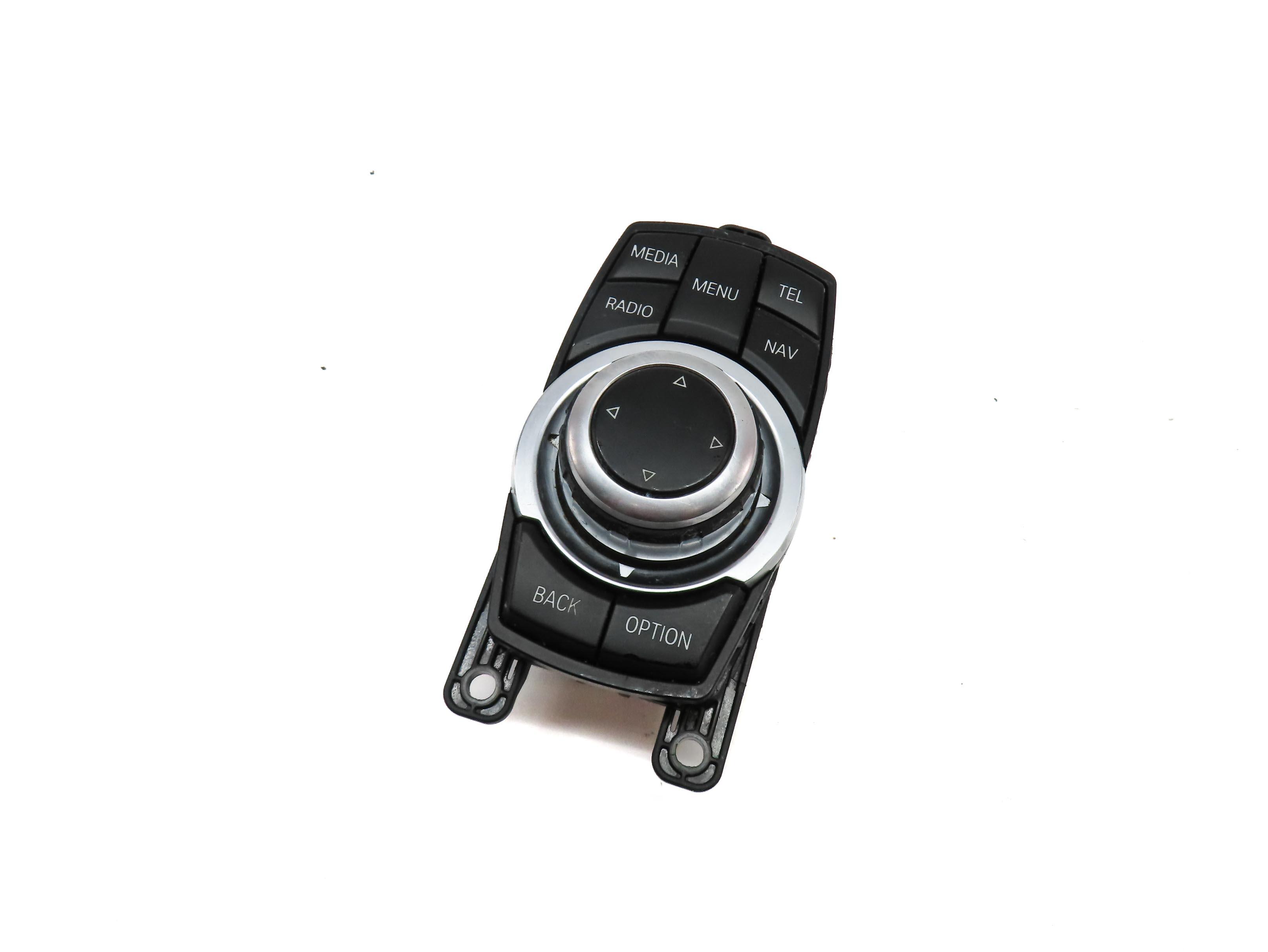2014 BMW X3 (F25) CENTER CONSOLE IDRIVE MEDIA CONTROL KNOB & SWITCH BUTTON PANEL — exact item pictured