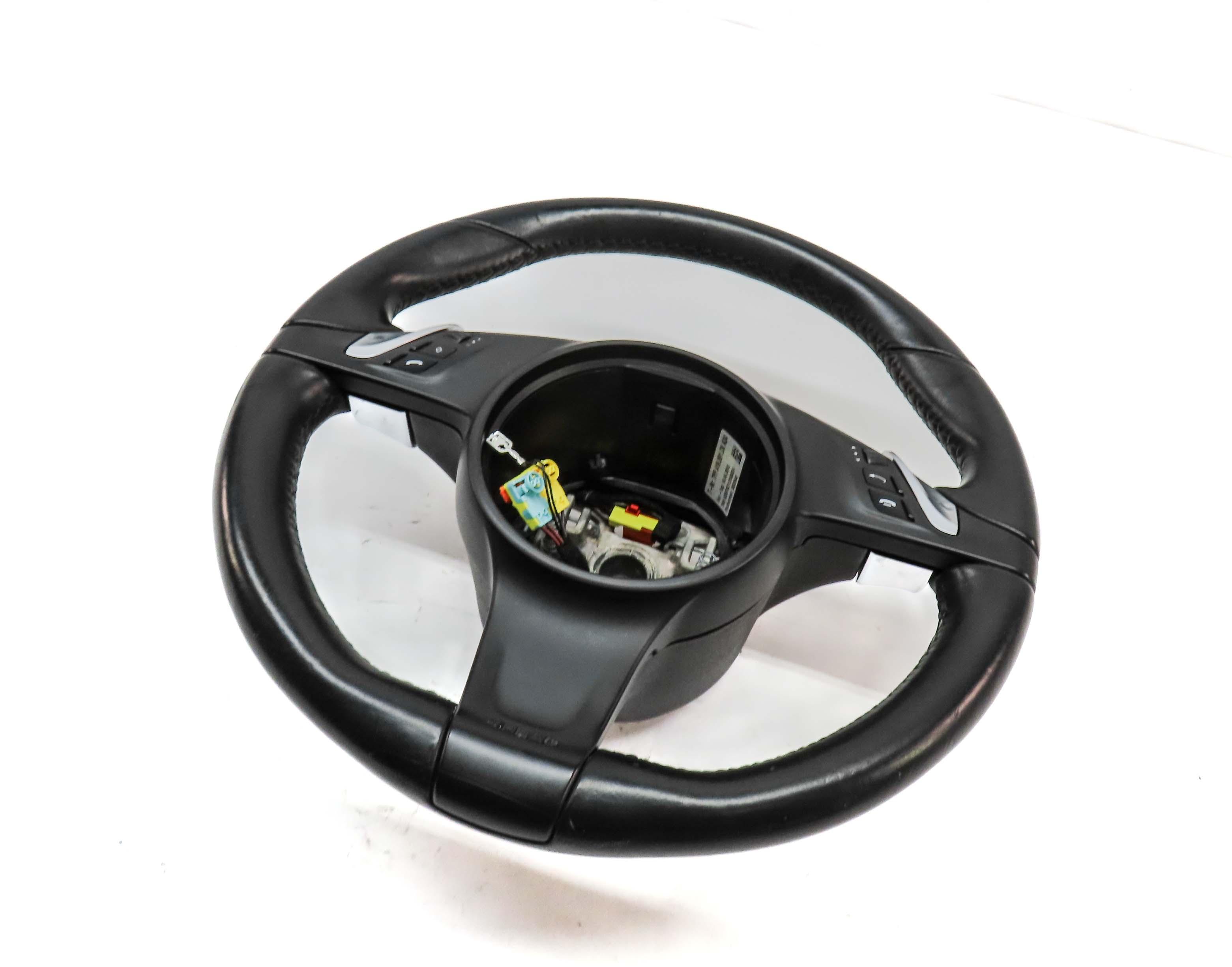 11-16 PORSCHE CAYENNE PANAMERA (958 970 G1) 3 SPOKE HEATED BLACK STEERING WHEEL — exact item pictured