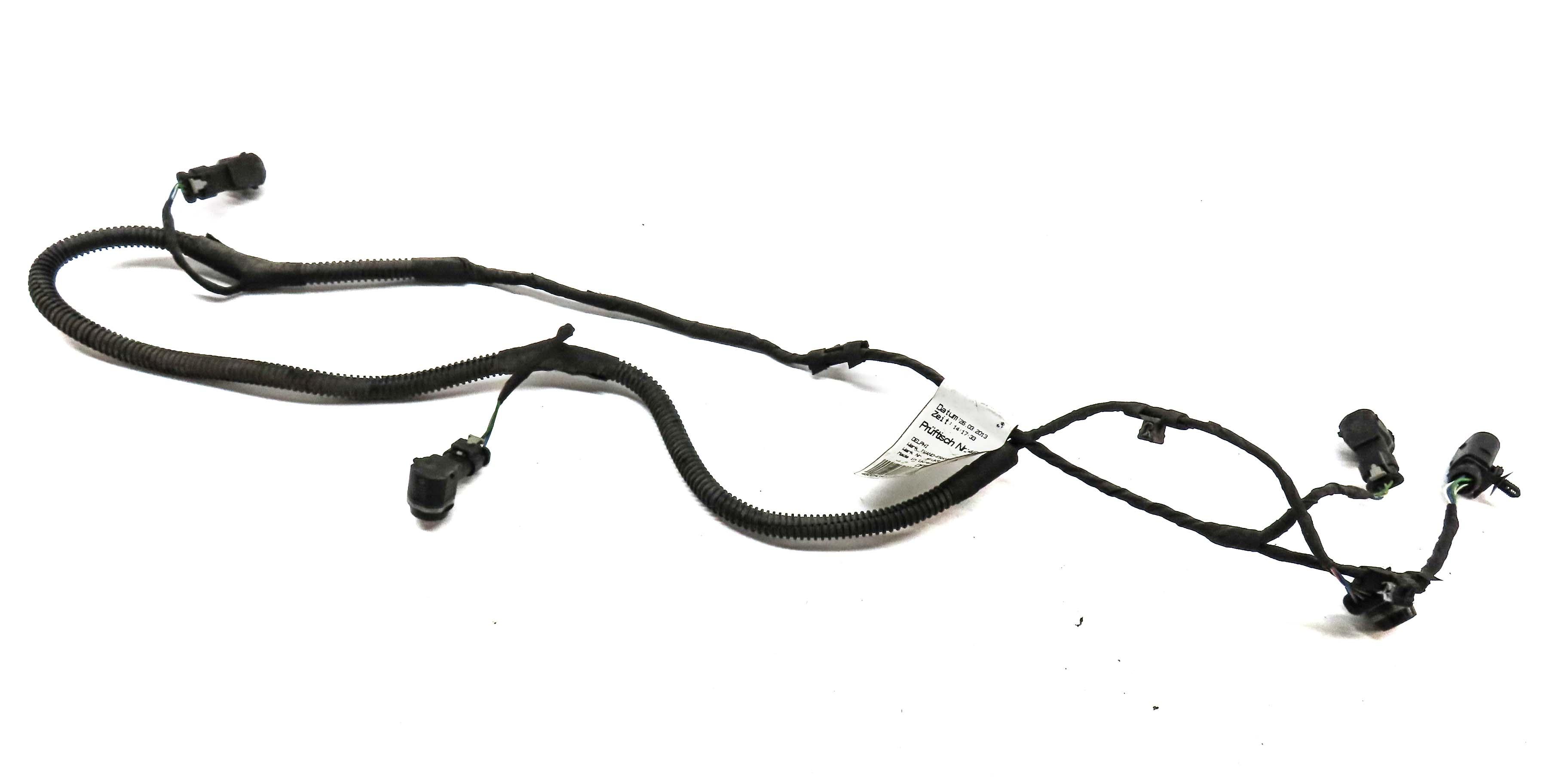 2013 PORSCHE CAYENNE HYBRID 958 REAR PARK ASSIST PDC SENSOR SET4 BLACK & HARNESS — exact item pictured