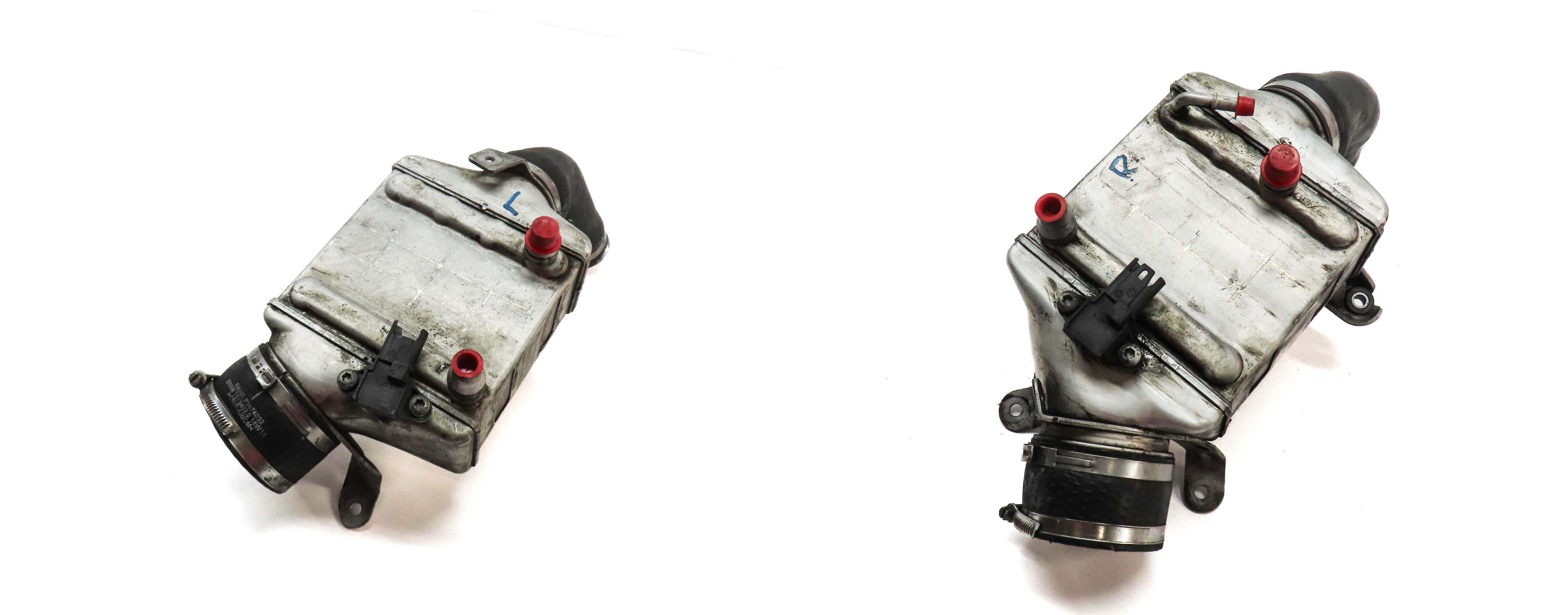 09-18 550i 750i X5 X6 F01 F10 E70 E71 4.4L N63 TURBO LEFT RIGHT INTERCOOLER SET — exact item pictured