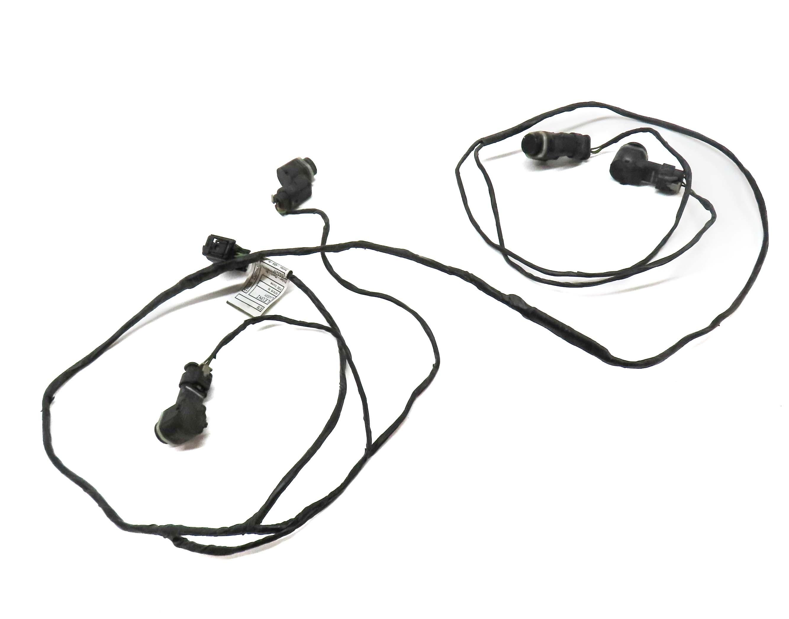 2012 BMW X5 (E70) FRONT PDC PARK DISTANCE SENSOR SET w/ HARNESS (BLACK) — exact item pictured