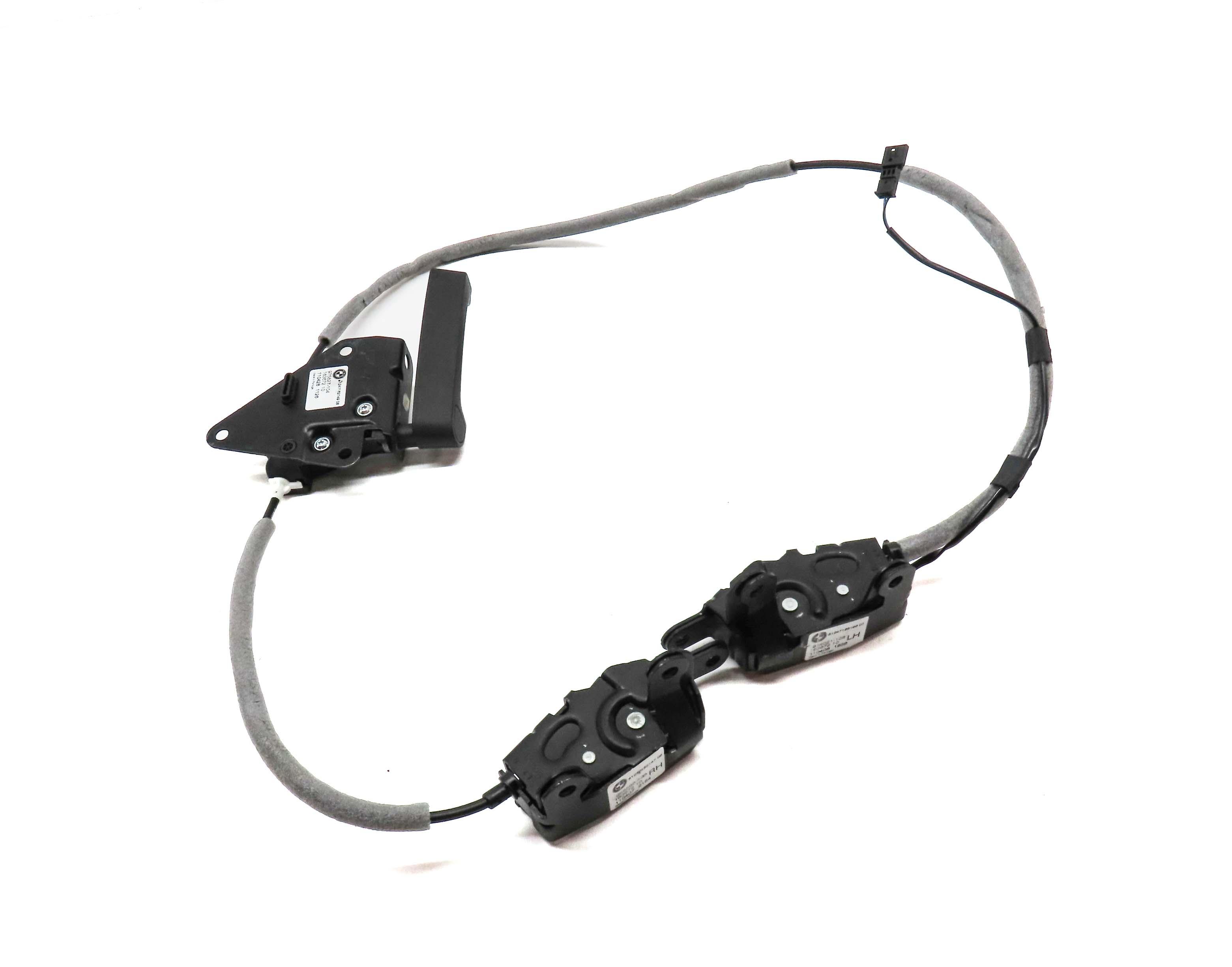2012 BMW X5 (E70) REAR TAILGATE LOCK LATCH SET w/ RELEASE LEVER & CABLE — exact item pictured