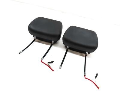 2010-2014 BMW X5 X6 (E70 E71 E72) FRONT LEFT & RIGHT SEAT HEADREST SET-2 (BLACK) — exact item pictured