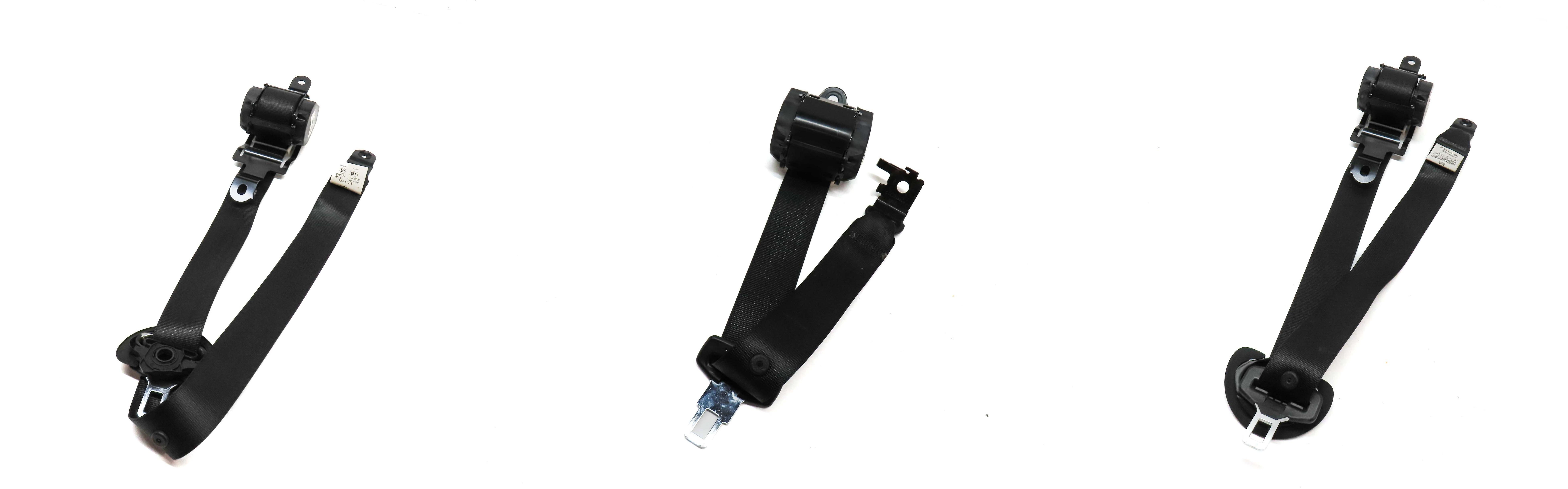 2012 BMW X5 (E70) REAR 2nd SECOND ROW SEAT SEATBELT RETRACTOR SET-3 (BLACK) — exact item pictured