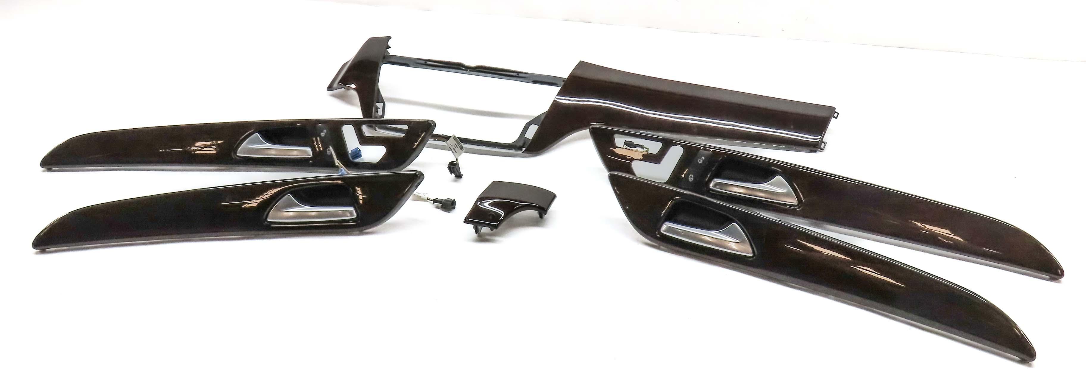 2013 MERCEDES GL450 (X166) DASH & DOOR INTERIOR TRIM SET-6 (EUCALYPTUS WOOD 734) — exact item pictured