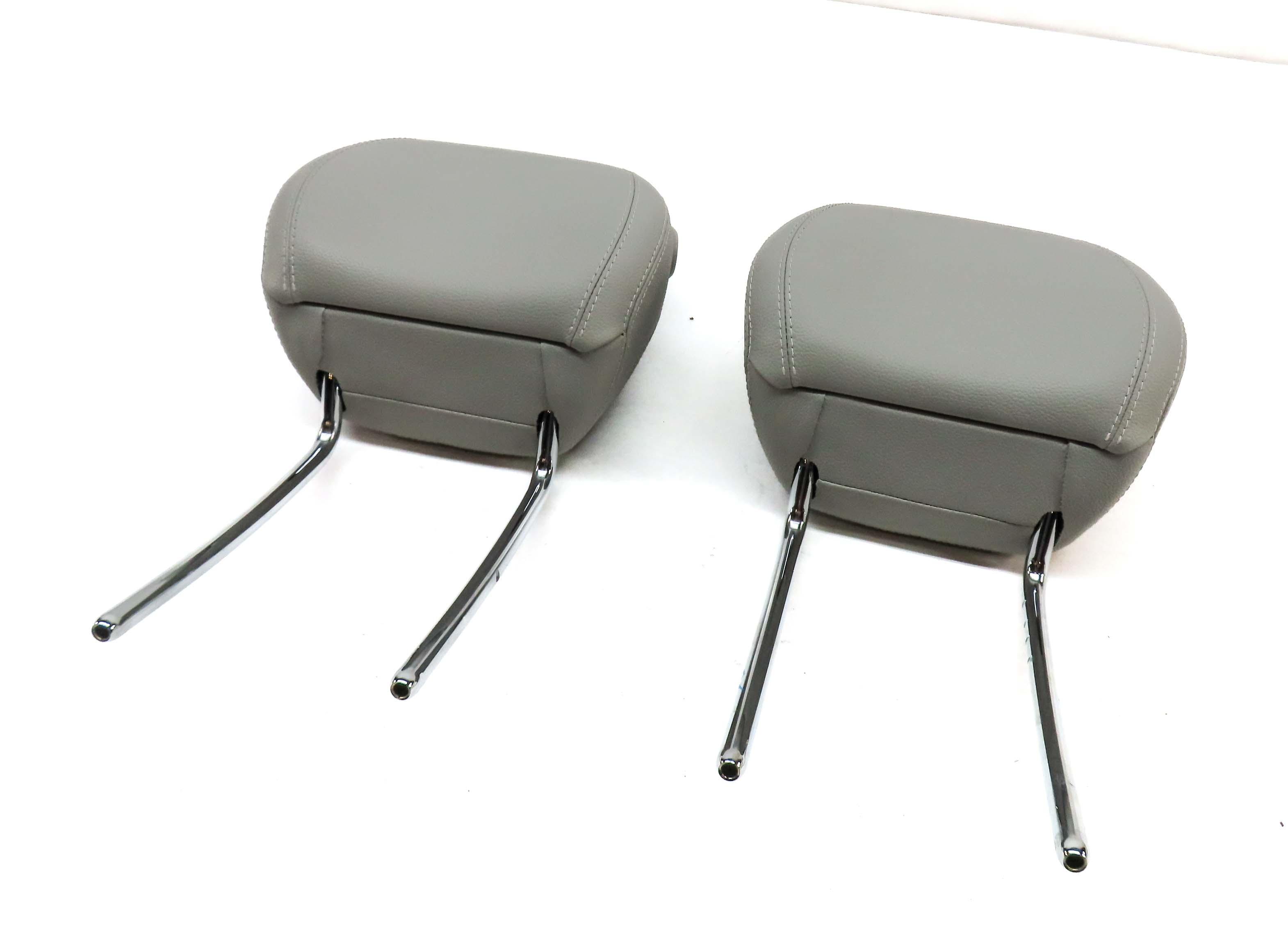 12-13 MERCEDES ML GL CLASS (W166 X166) FRONT LEFT & RIGHT SEAT HEADREST SET GRAY — exact item pictured
