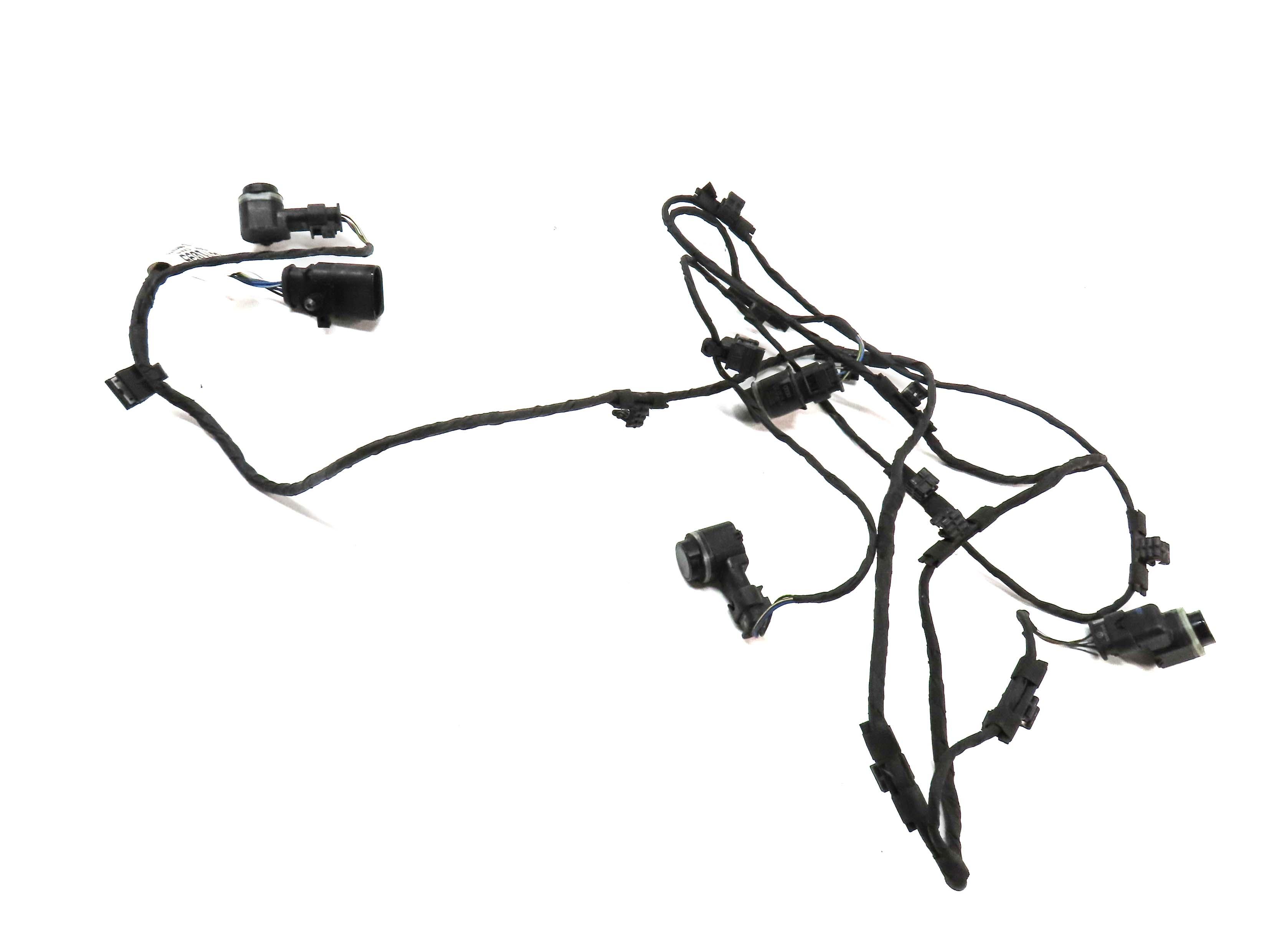 2012 AUDI A6 (C7 4G) FRONT PDC PARK DISTANCE SENSOR SET-4 w/ HARNESS (BLACK A2) — exact item pictured