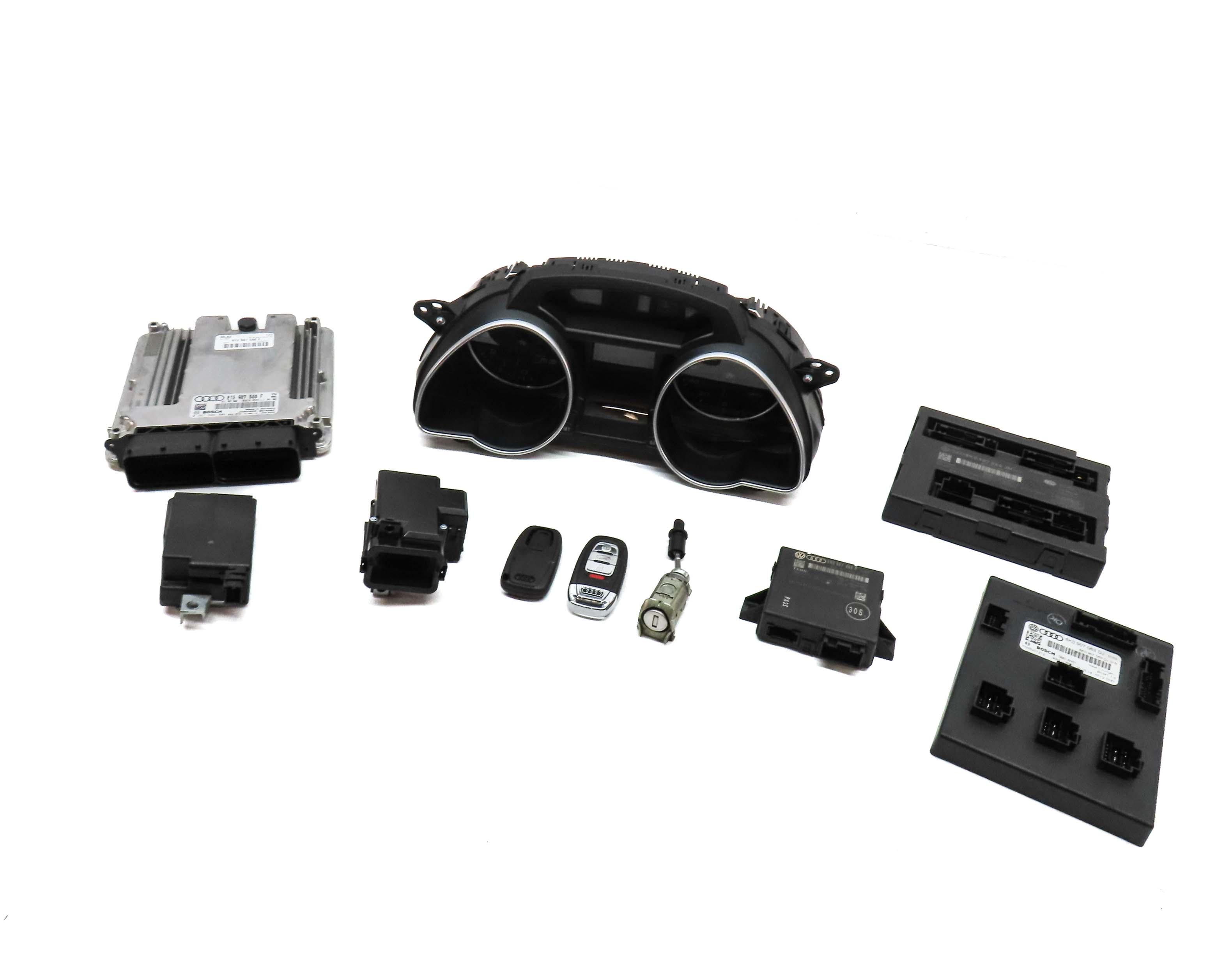2014-2015 AUDI RS5 (B8 8T) 4.2L CFSA ENGINE ECM BCM IMMOBILIZER MODULE KEY SET — exact item pictured