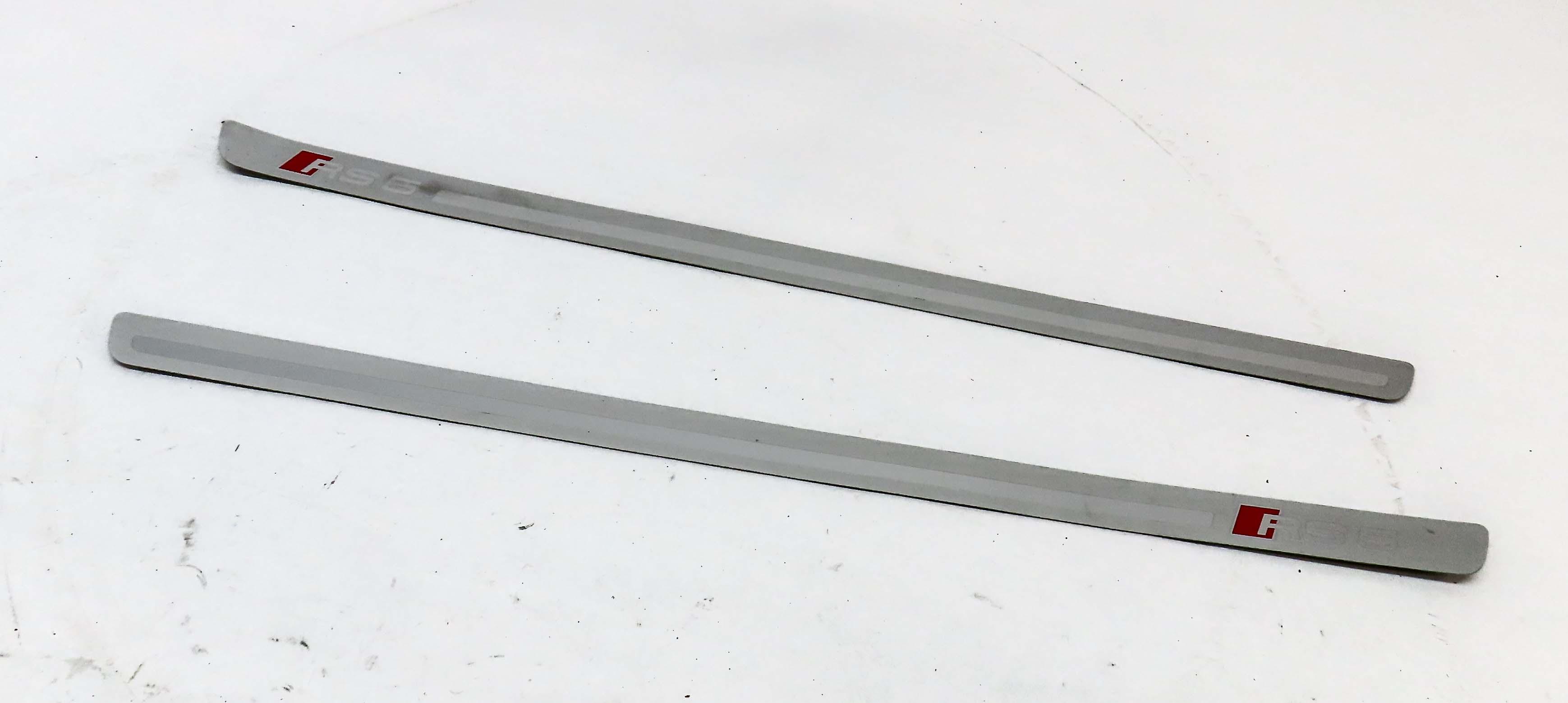 2014 AUDI RS5 (B8 8T) FRONT LEFT & RIGHT DOOR SILL SCUFF PANEL TRIM SET-2 — exact item pictured