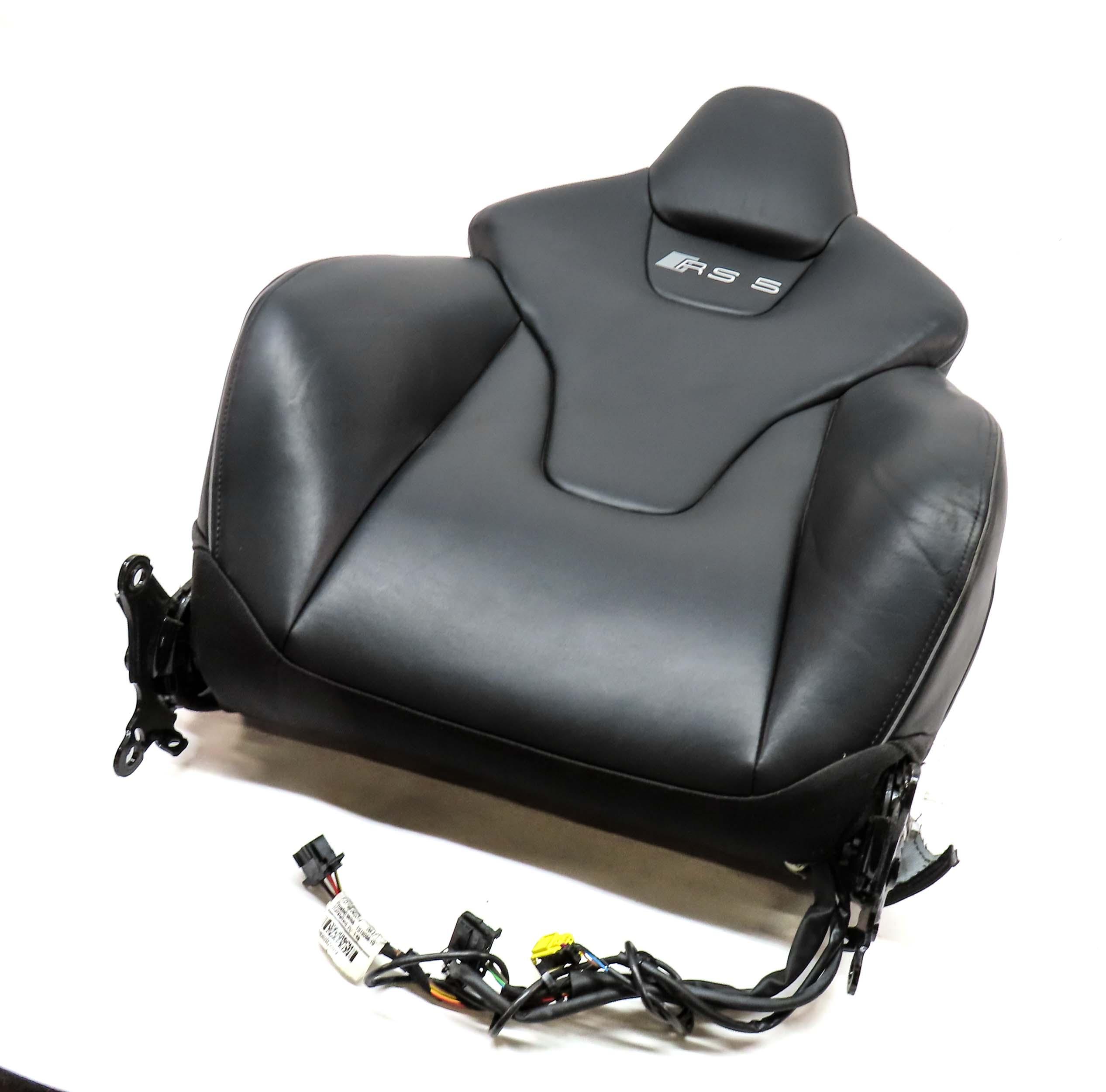 2014 AUDI RS5 (B8 8T) LEFT DRIVER UPPER TOP HEATED SPORT SEAT CUSHION (BLACK) — exact item pictured
