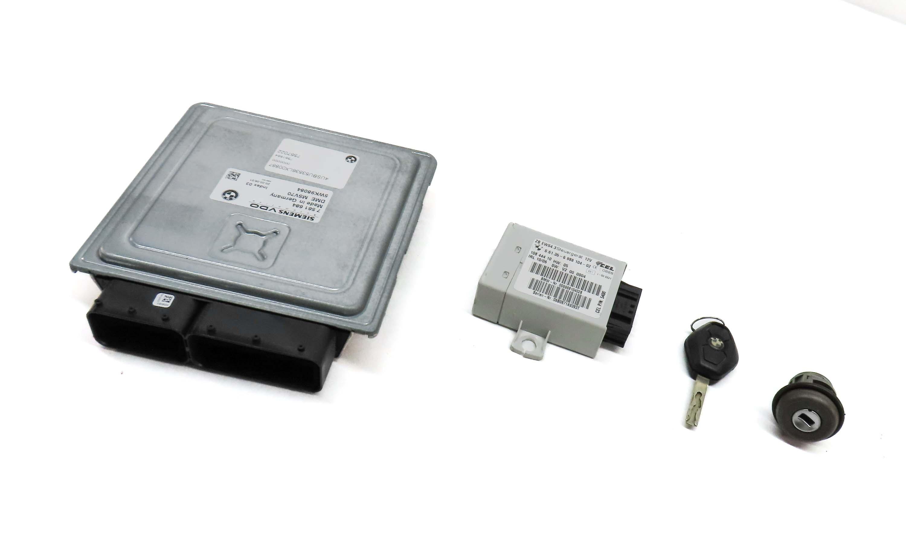 2006-2008 BMW Z4 (E85) 3.0L N52 ENGINE MSV70 DME EWS IMMOBILIZER MODULE KEY SET — exact item pictured