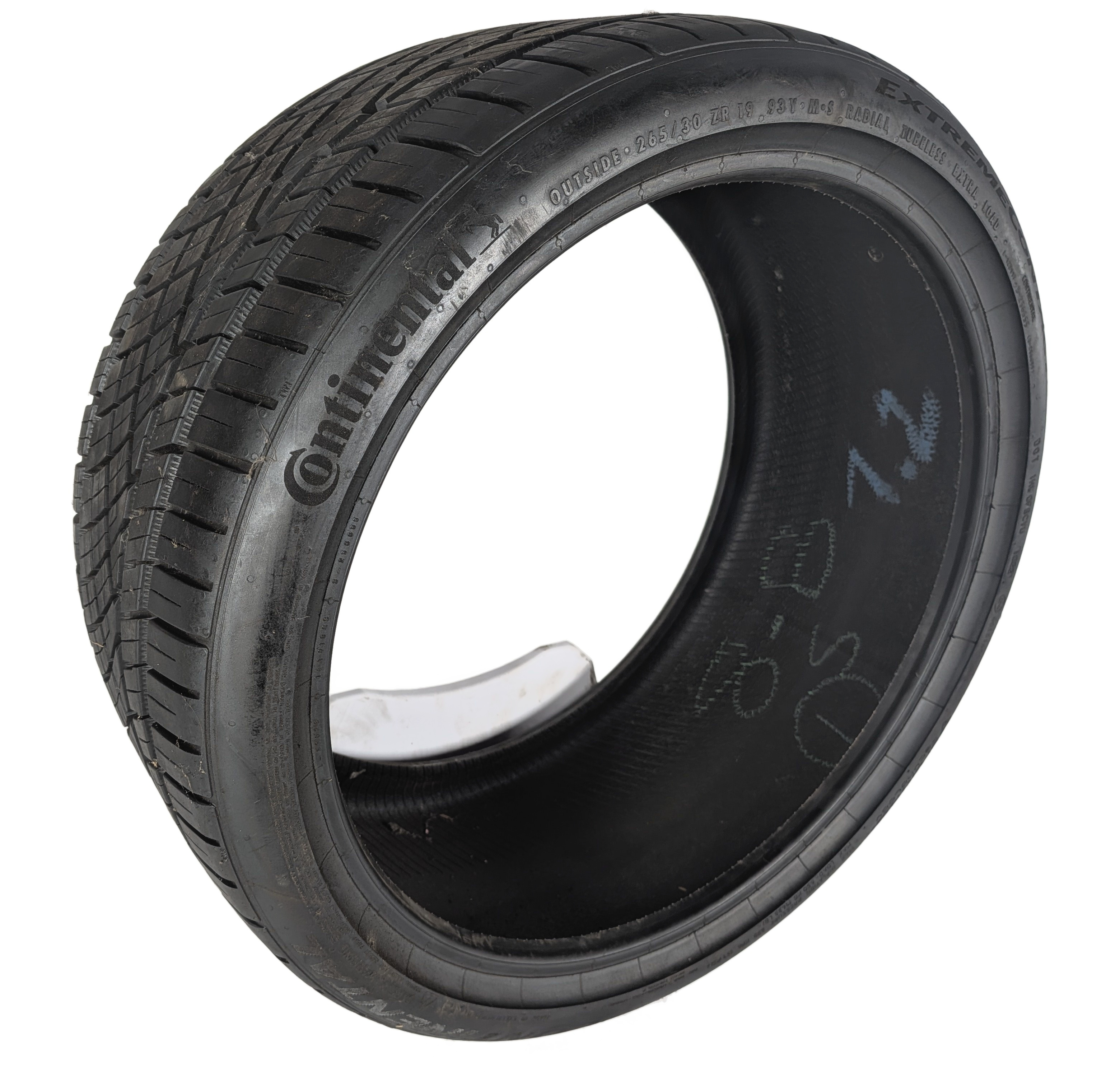 CONTINENTAL EXTREMECONTACT DWS06 PLUS 265/30ZR19 93Y 8/32 DOT 1022 TIRE — exact item pictured