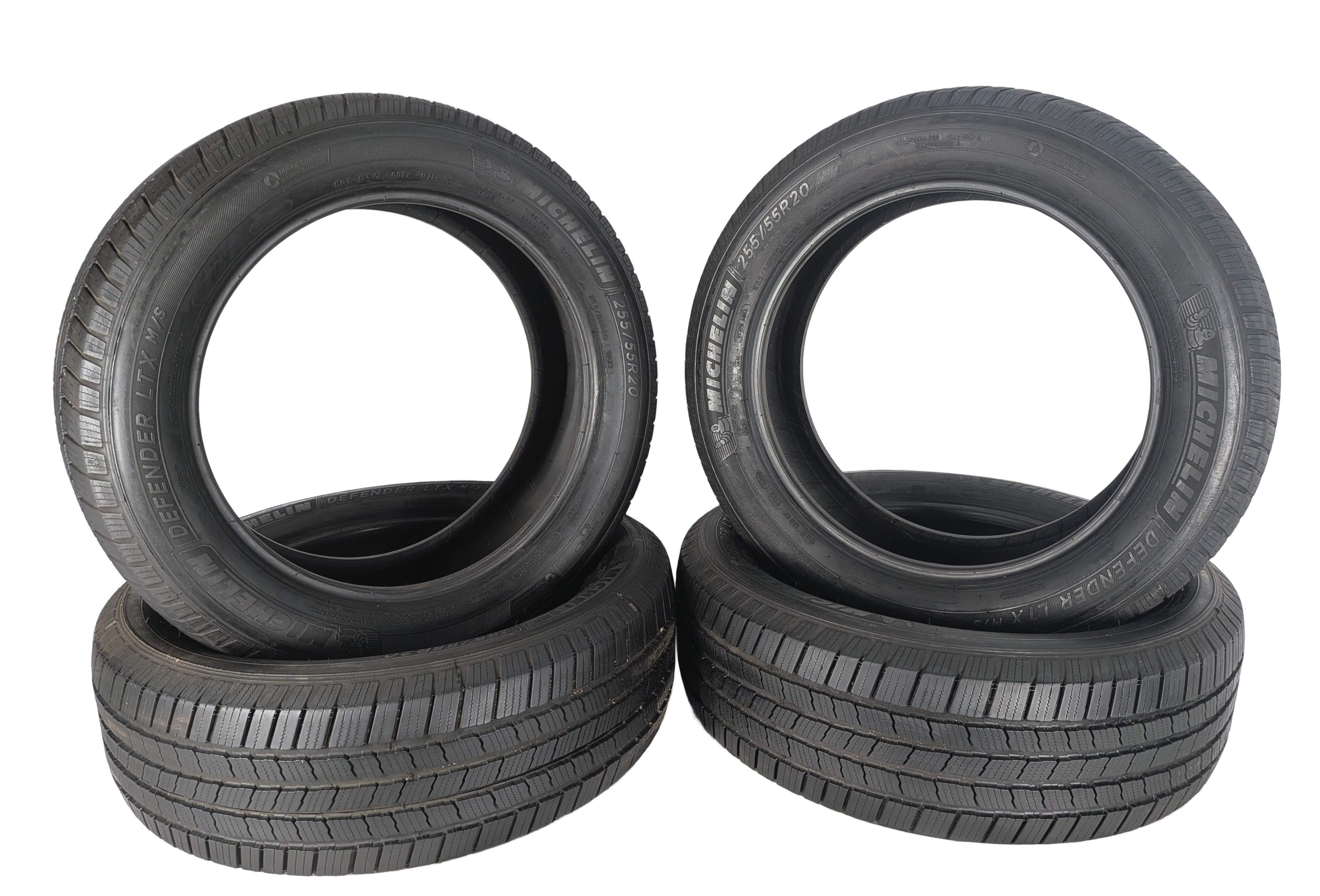 MICHELIN DEFENDER LTX M/S 255/55R20 110H ALL SEASON 6/32 DOT 0422 TIRE SET/4 — exact item pictured