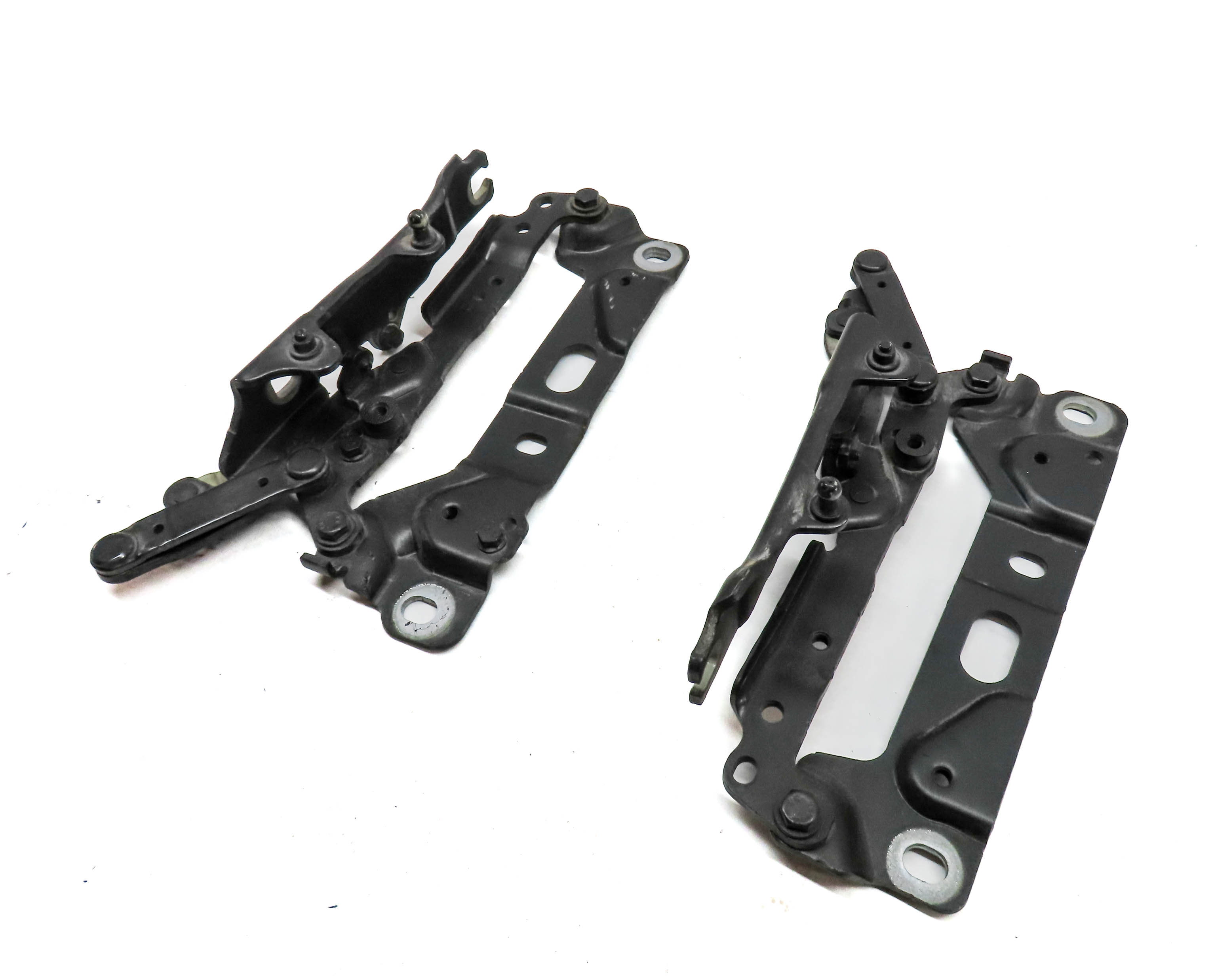 2011 BMW 528i 535i 550i (F10) LEFT & RIGHT FRONT HOOD HINGE SET (Gray) — exact item pictured
