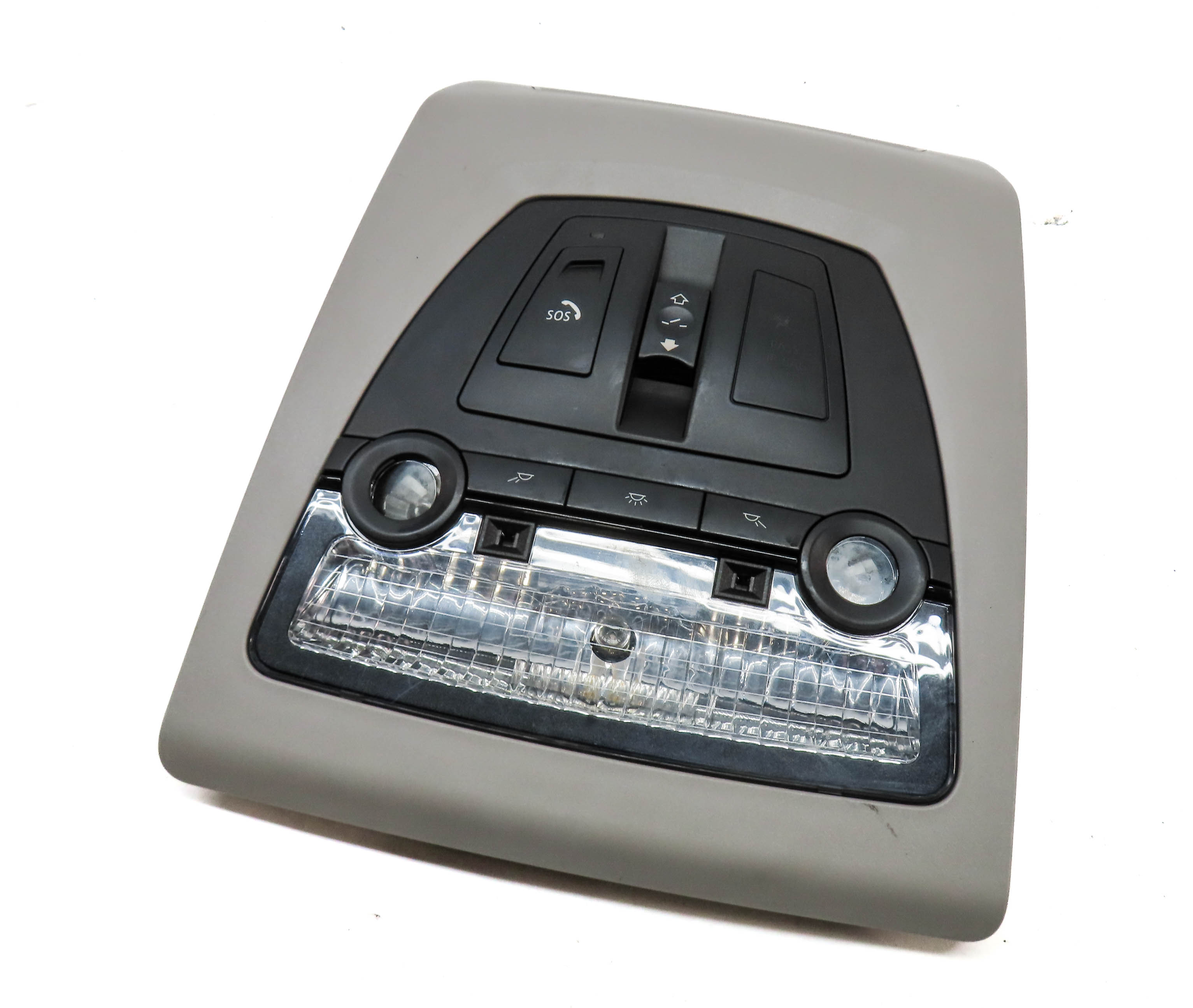 2011 BMW 535Xi (F10) FRONT INTERIOR OVERHEAD DOME LIGHT W/SWITCHES(Gray) — exact item pictured