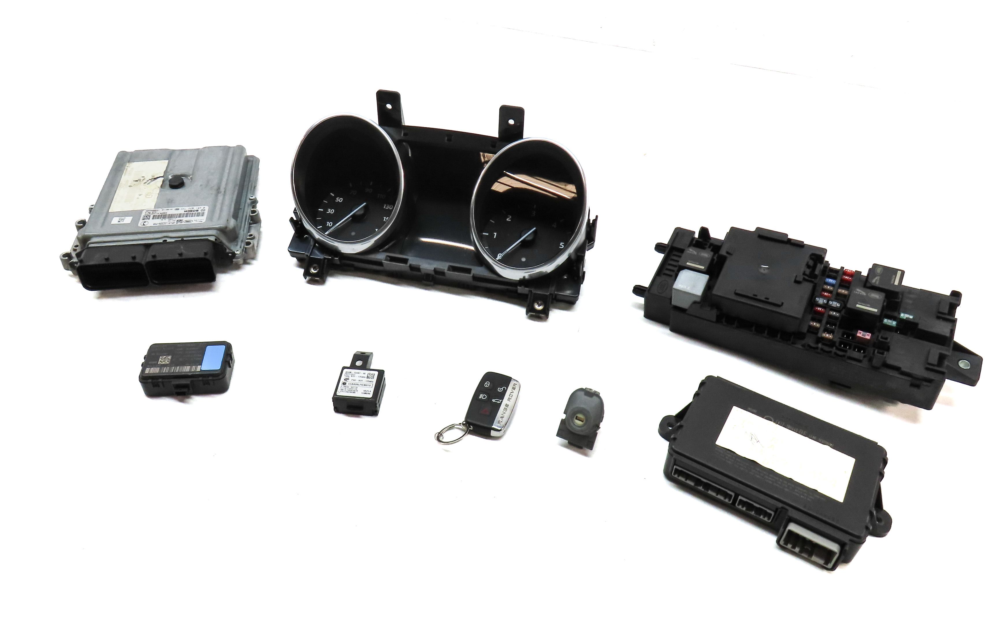 16 RANGE ROVER SPORT L494 3.0L DIESEL TDV6 ECM BCM IMMOBILIZER MODULE KEY SET/9 — exact item pictured