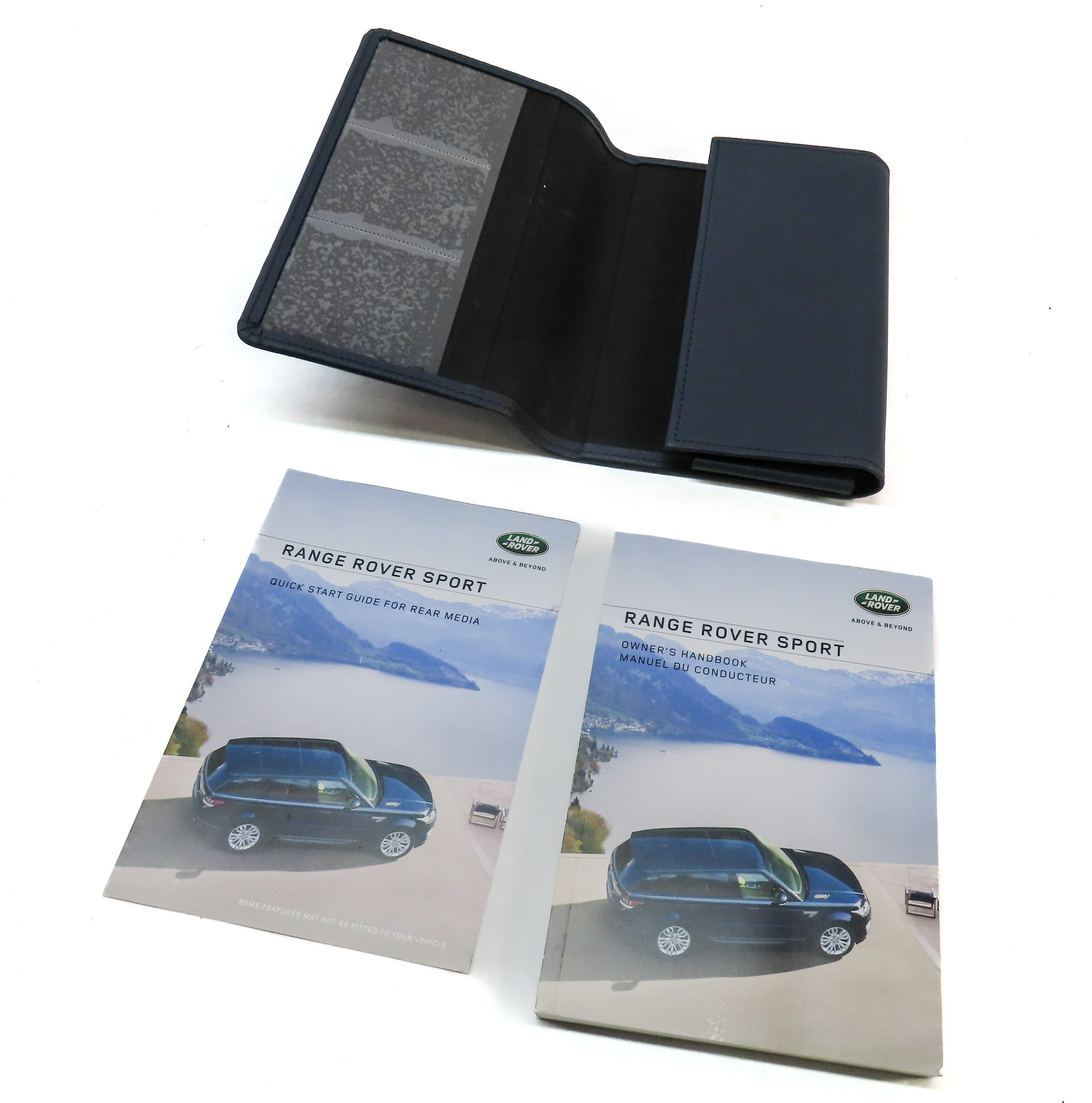 16 RANGE ROVER SPORT L494 3.0L DIESEL ENGINE OWNER'S MANUAL BOOKLET SET/3 w/CASE — exact item pictured