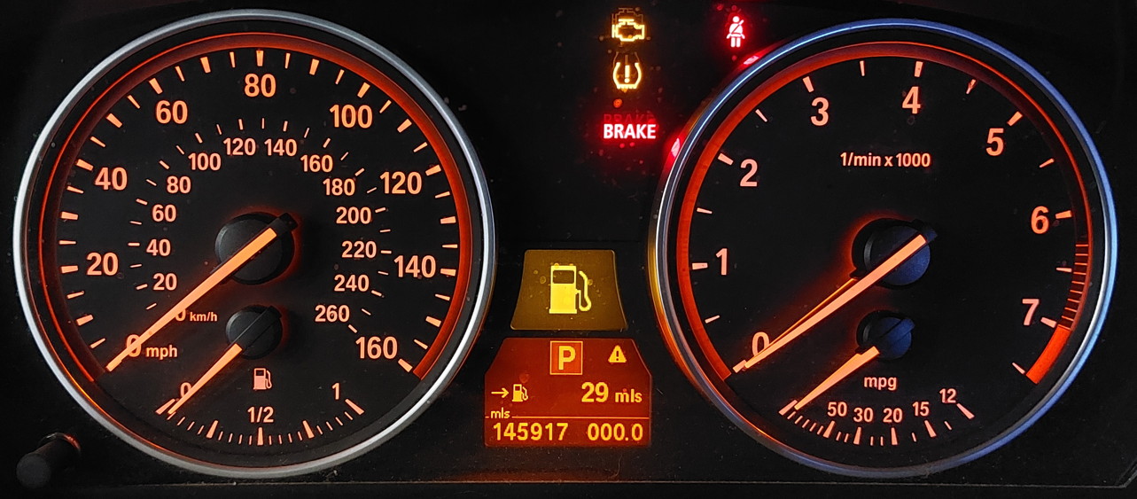 2011-2013 BMW X5 3.0L TURBO / 4.4L TWIN TURBO SPEEDOMETER GAUGE CLUSTER (145k) — exact item pictured
