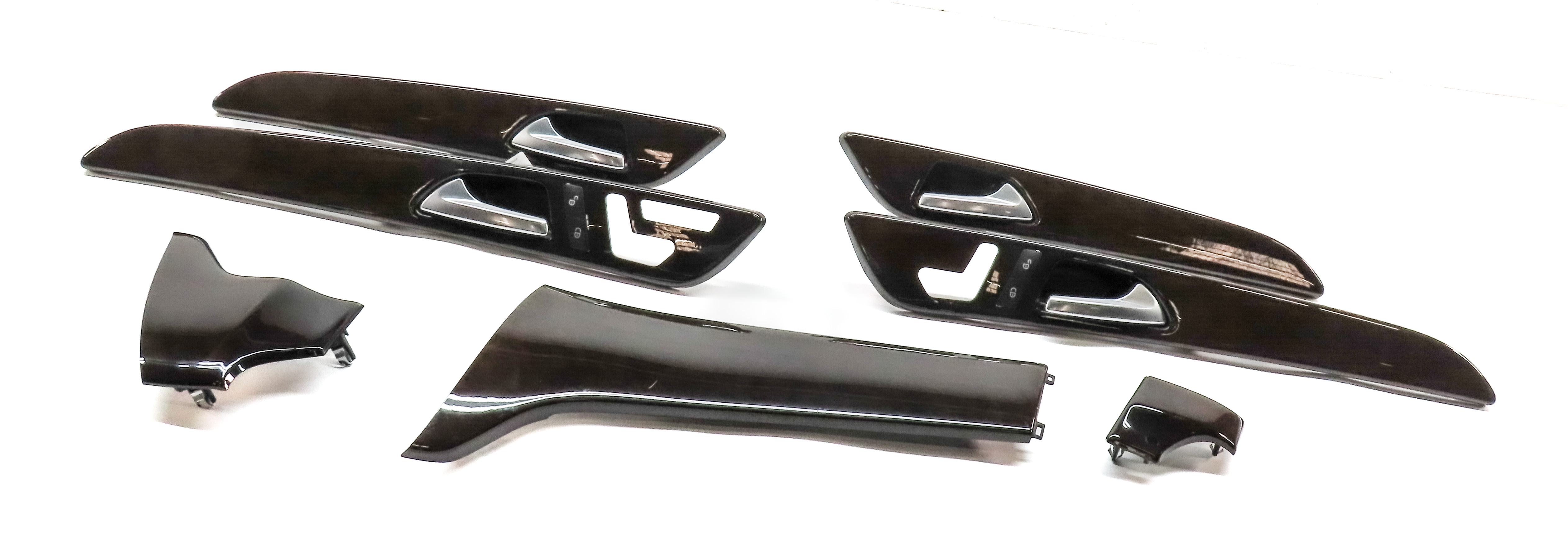 2016 MERCEDES GLE350 (W166) DOOR DASH CONSOLE TRIM SET 7 (EUCALYPTUS WOOD) — exact item pictured