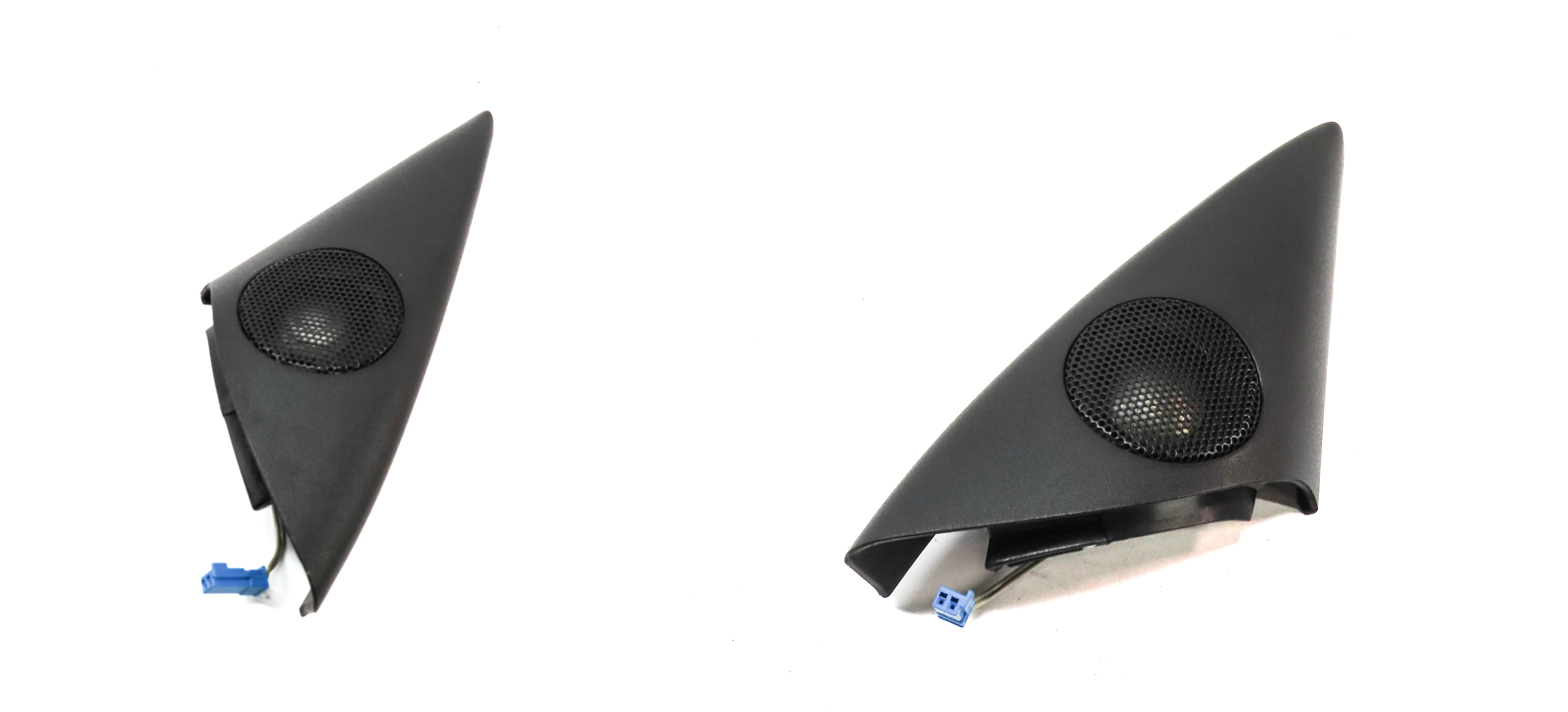 2007 BMW Z4 ROADSTER (E85) LEFT & RIGHT DOOR TWEETER SPEAKER TRIM w/ TWEETERS — exact item pictured