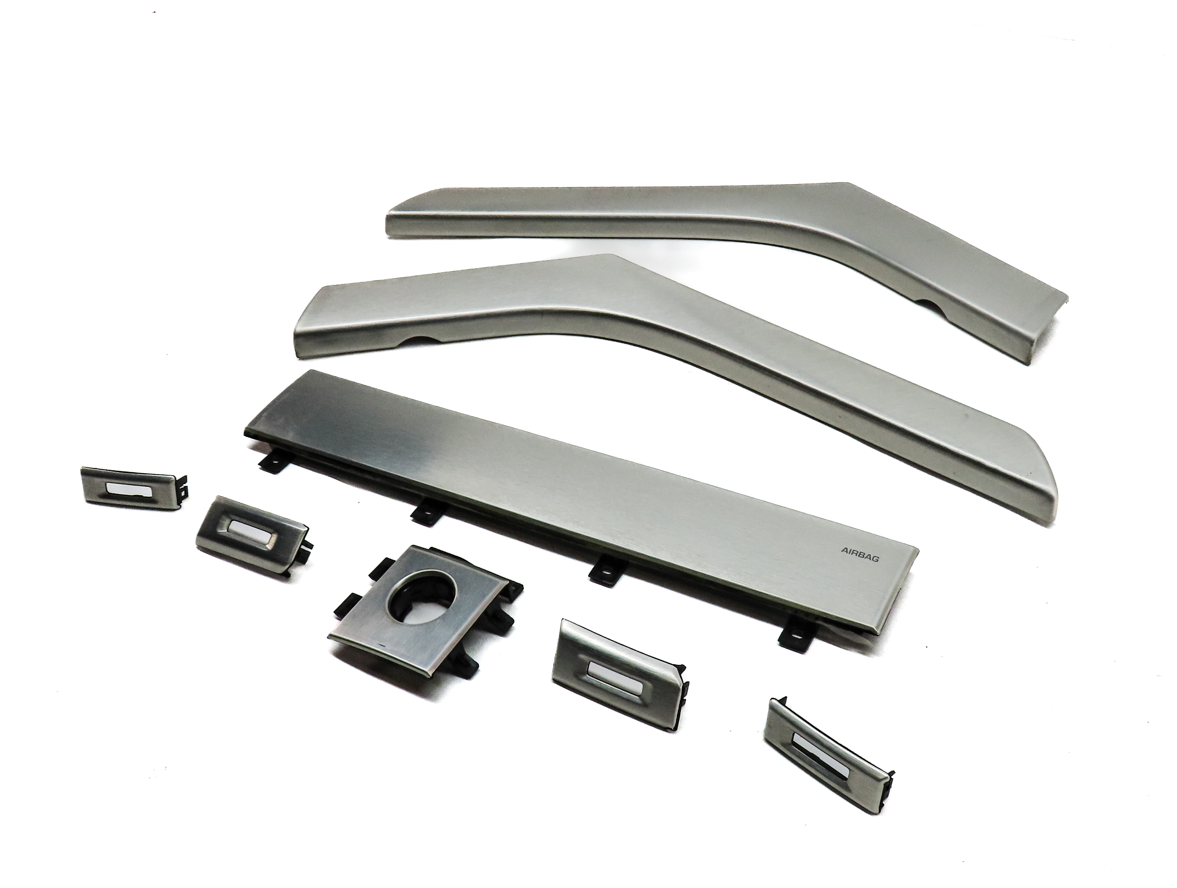 2014 RANGE ROVER EVOQUE (L538) DASH CONSOLE INTERIOR TRIM SET (BRUSHED STEEL) — exact item pictured