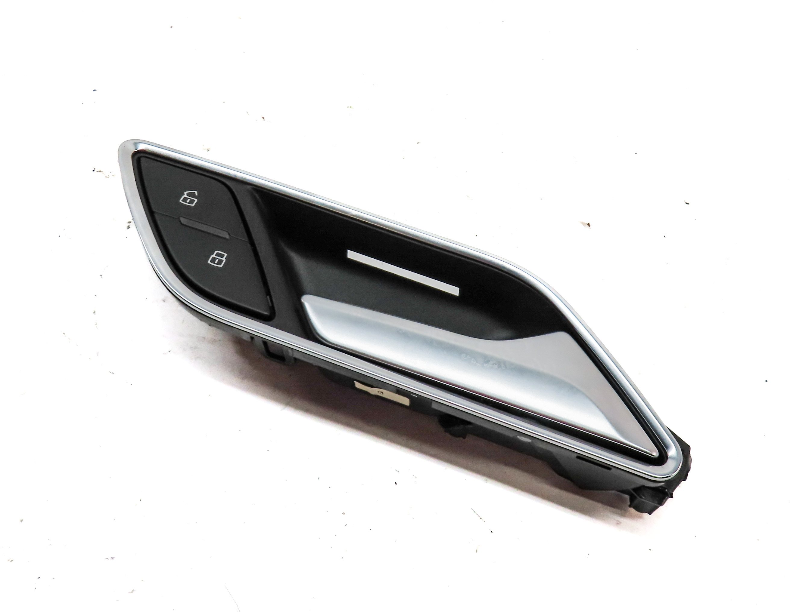 15-20 AUDI A3 S3 (8V) REAR RIGHT INTERIOR DOOR HANDLE w/ LOCK SWITCH BUTTON — exact item pictured